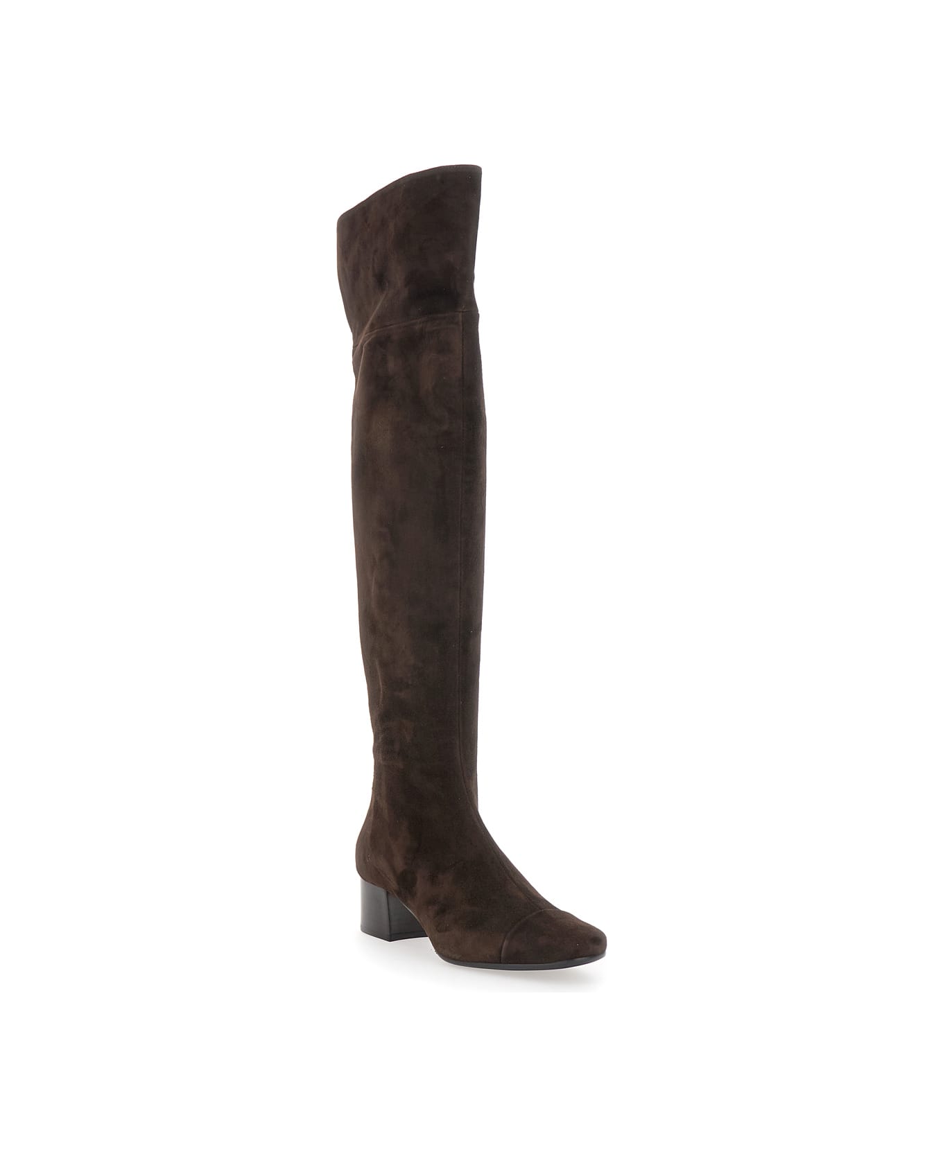 Carel 'brigitte' Brown Ankle Boots With Side Zip Closure In Suede Woman - Brown