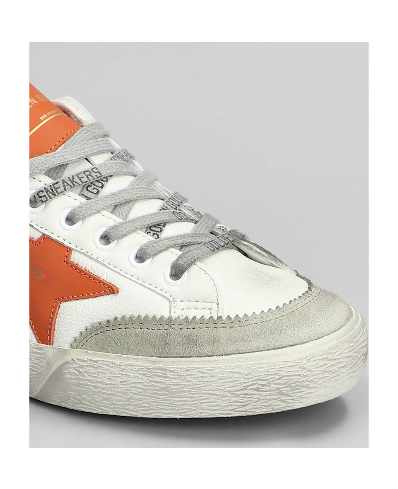 Golden Goose 
st
 White Leather Sneakers - white