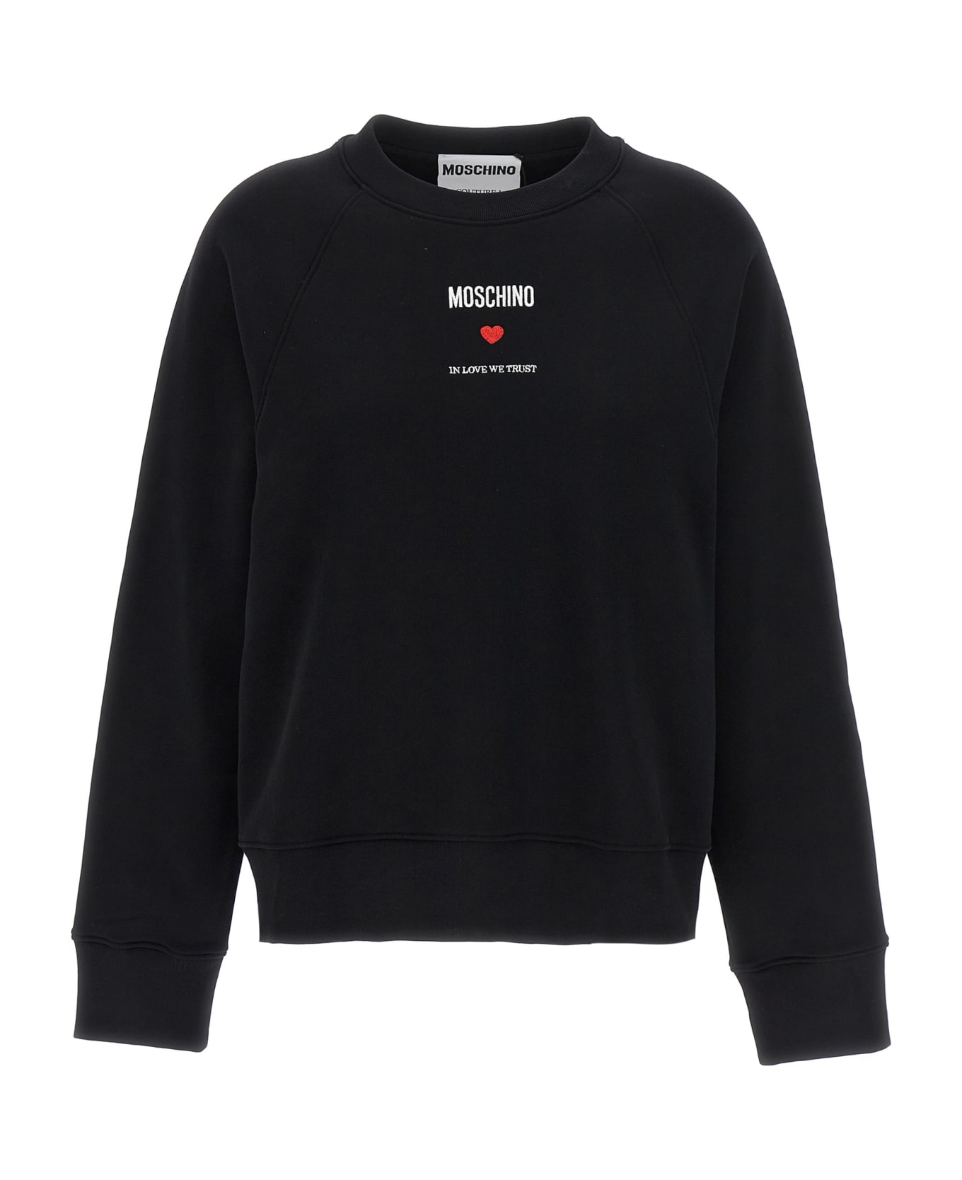 Moschino 'in Love We Trust' Sweatshirt - Black  