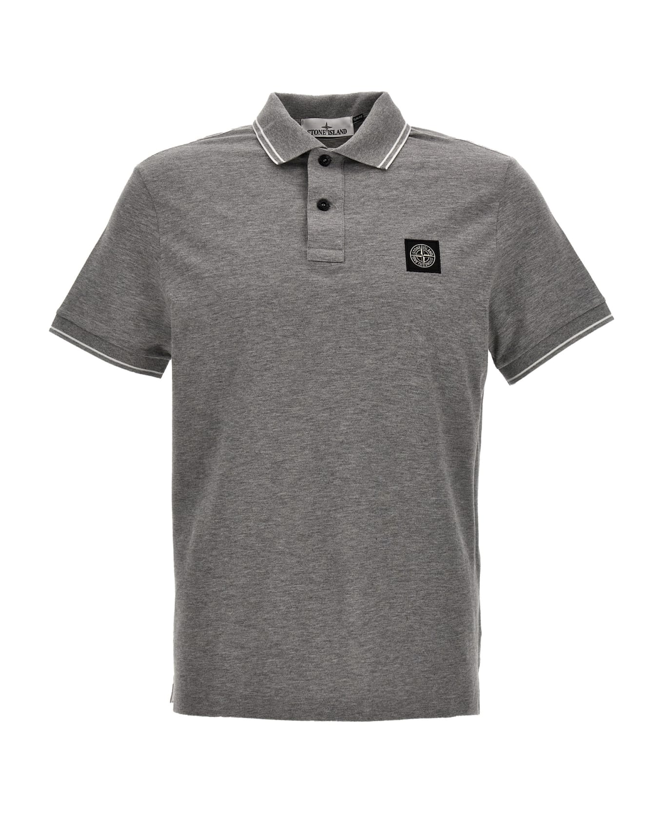 Stone Island Logo Polo Shirt - Gray ポロシャツ