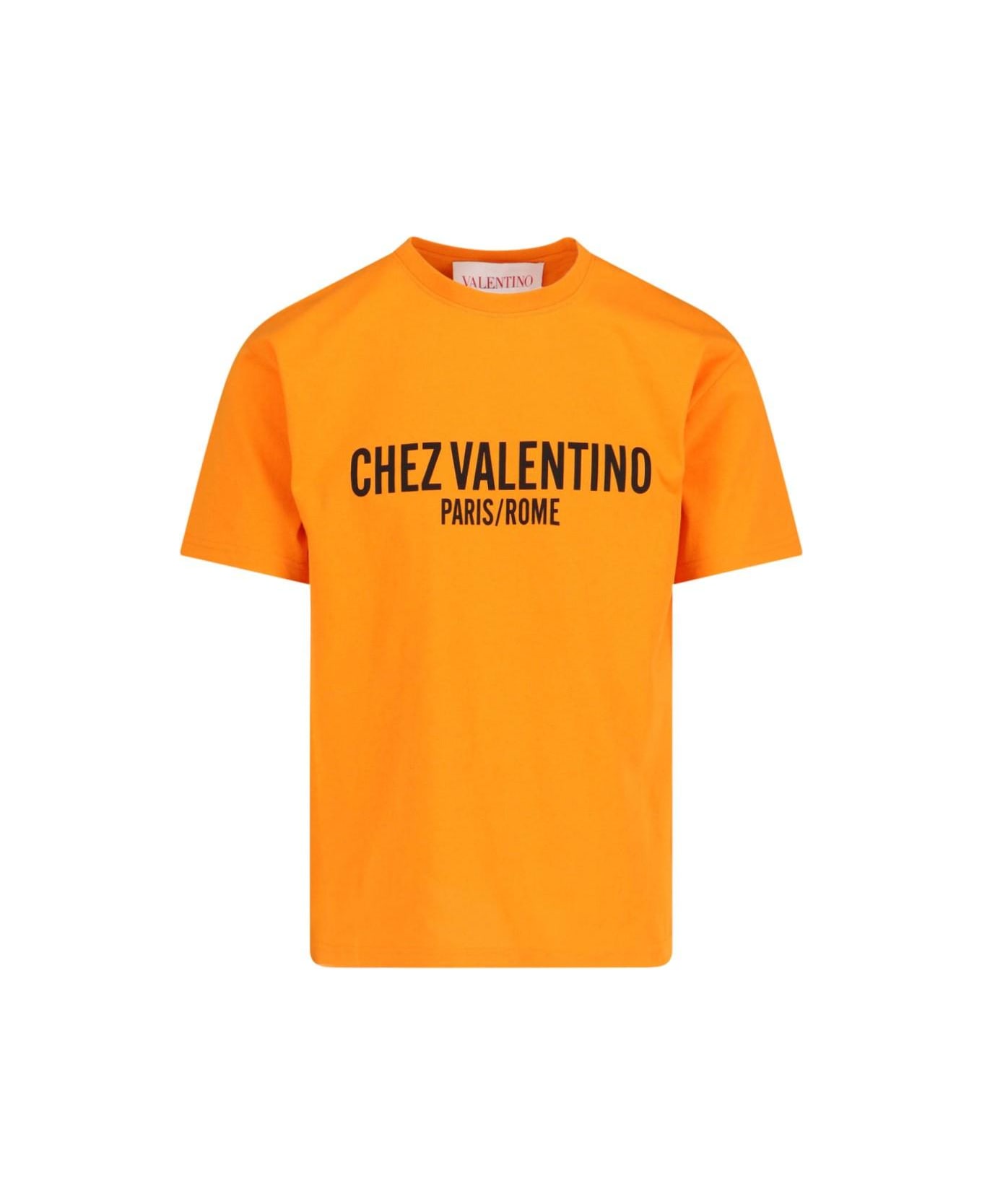 Valentino 
chez
 Logo T-shirt - Orange