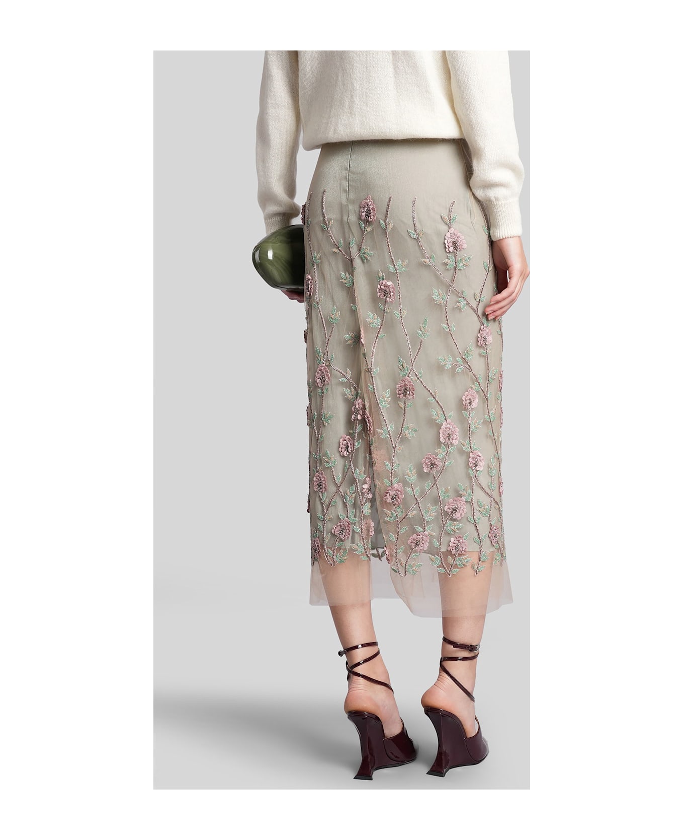 Costarellos Zephee Skirt In Green Polyester - green