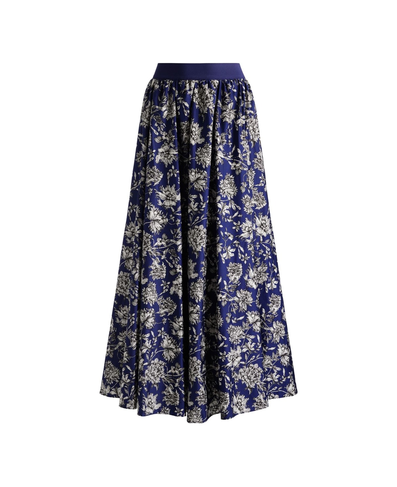 Alice + Olivia Nilda Cotton Maxi Skirt - Blue