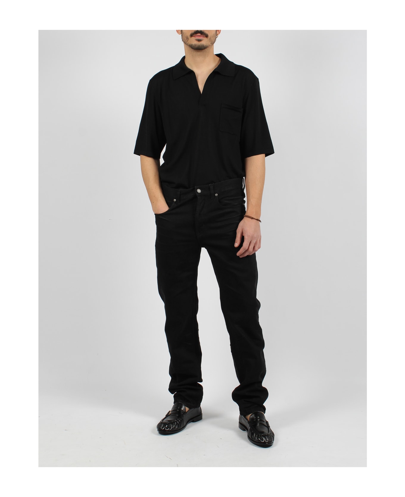 Saint Laurent Carbon Black Denim Jeans - Black