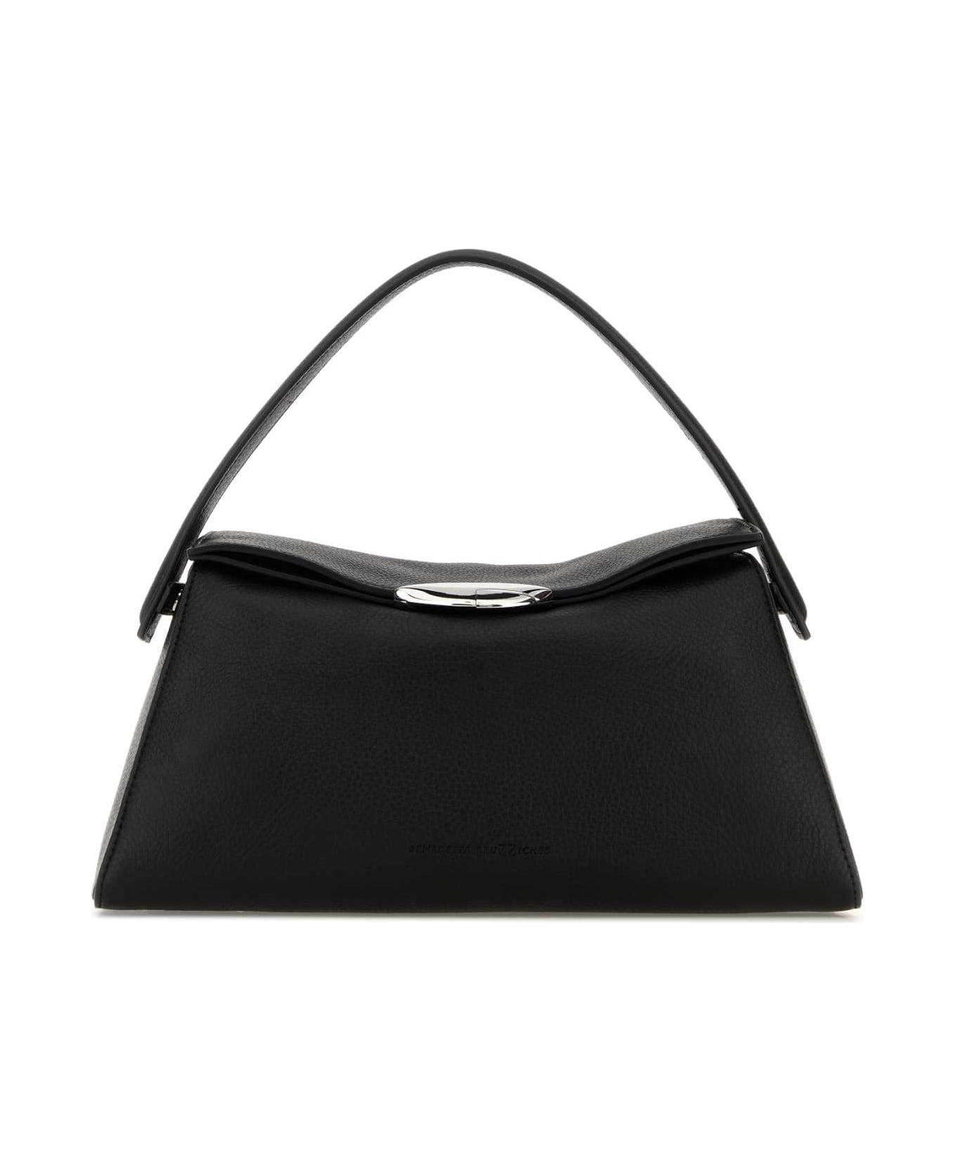 Benedetta Bruzziches Black Leather Large Elif Handbag - METEORITE