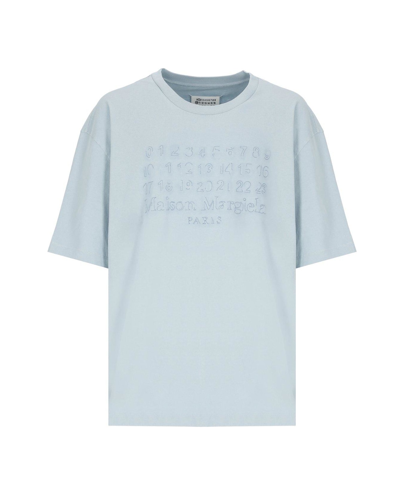 Maison Margiela Numbers-motif Crewneck T-shirt - Blu シャツ
