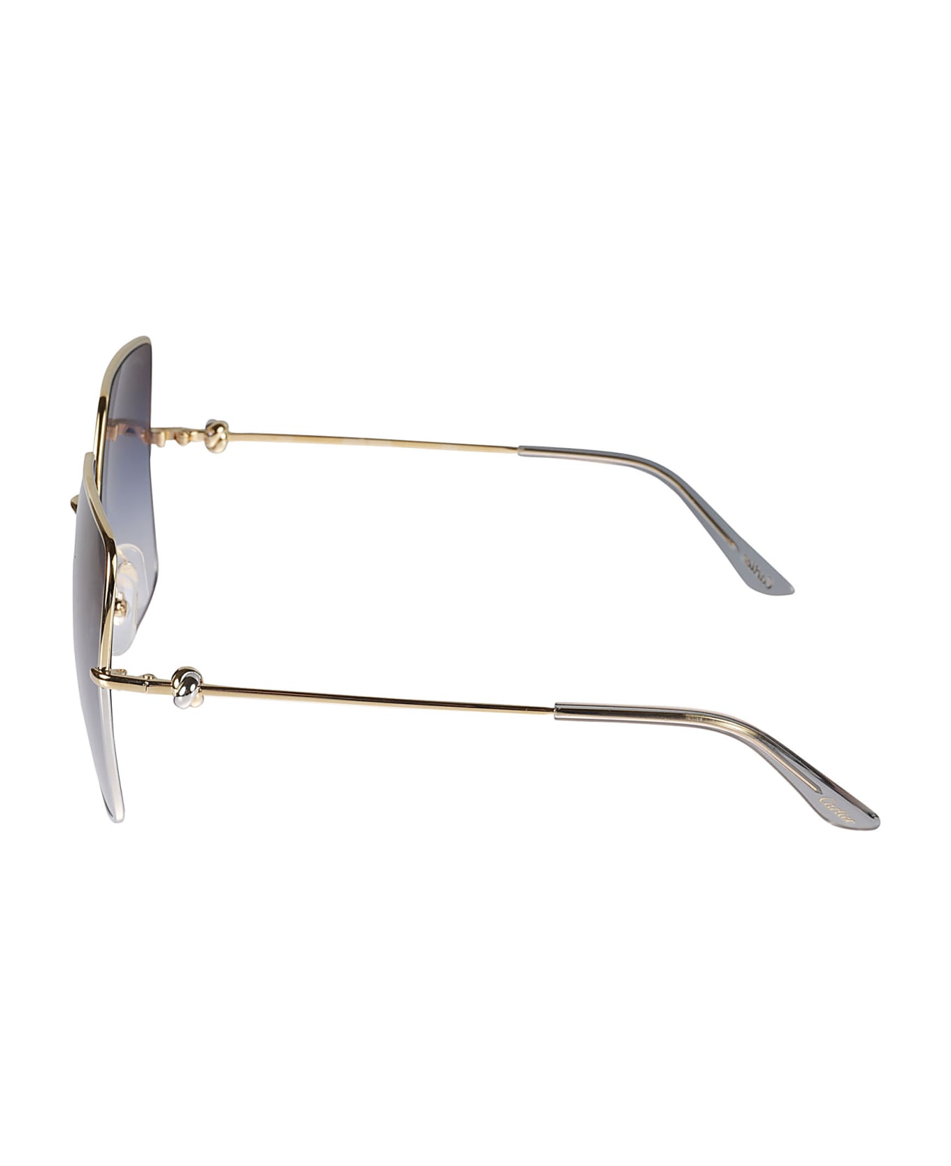 Cartier Eyewear Patterned Sunglasses - Gold