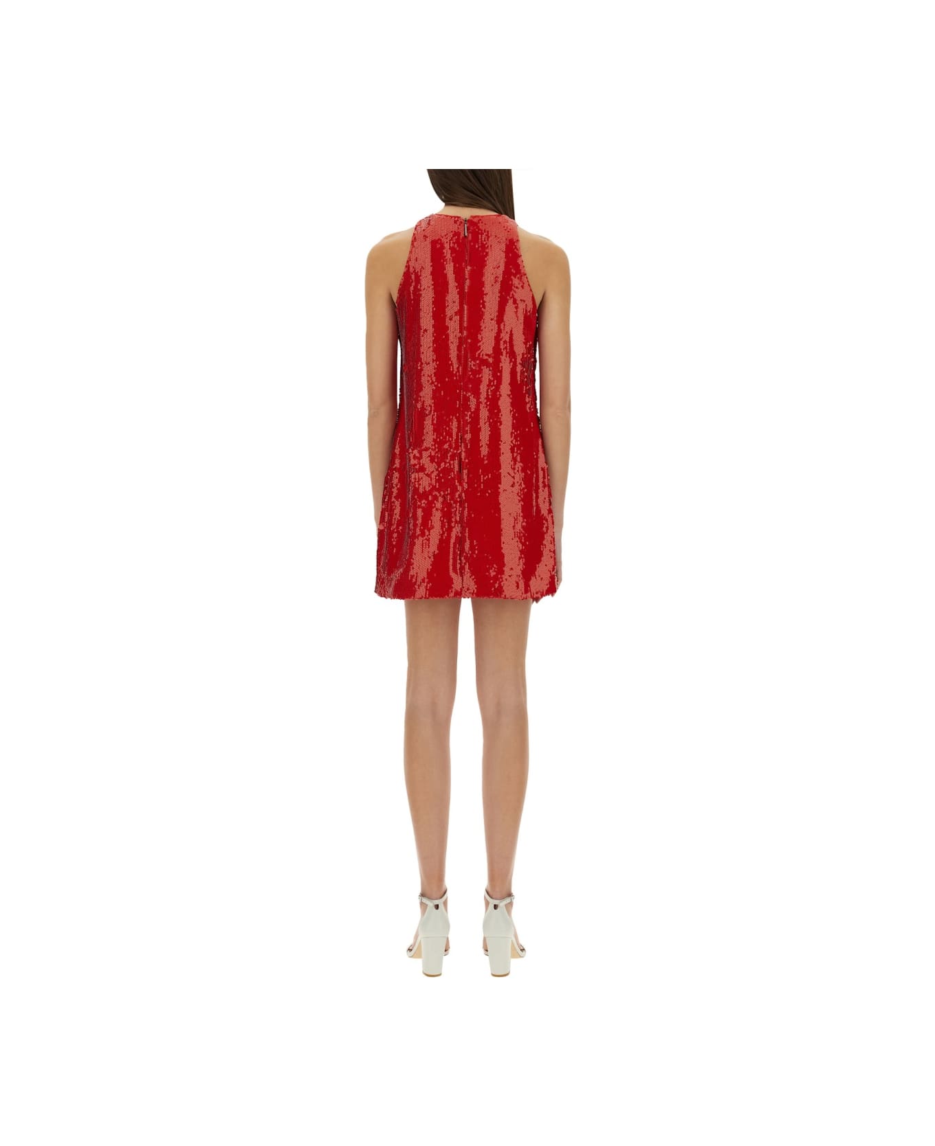MSGM Sequined Dress - RED