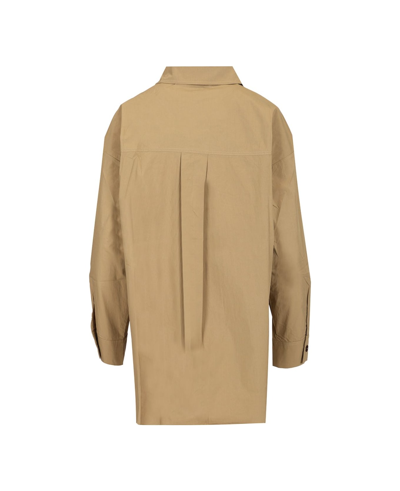Parosh Cotton Blend Shirt - Kaki