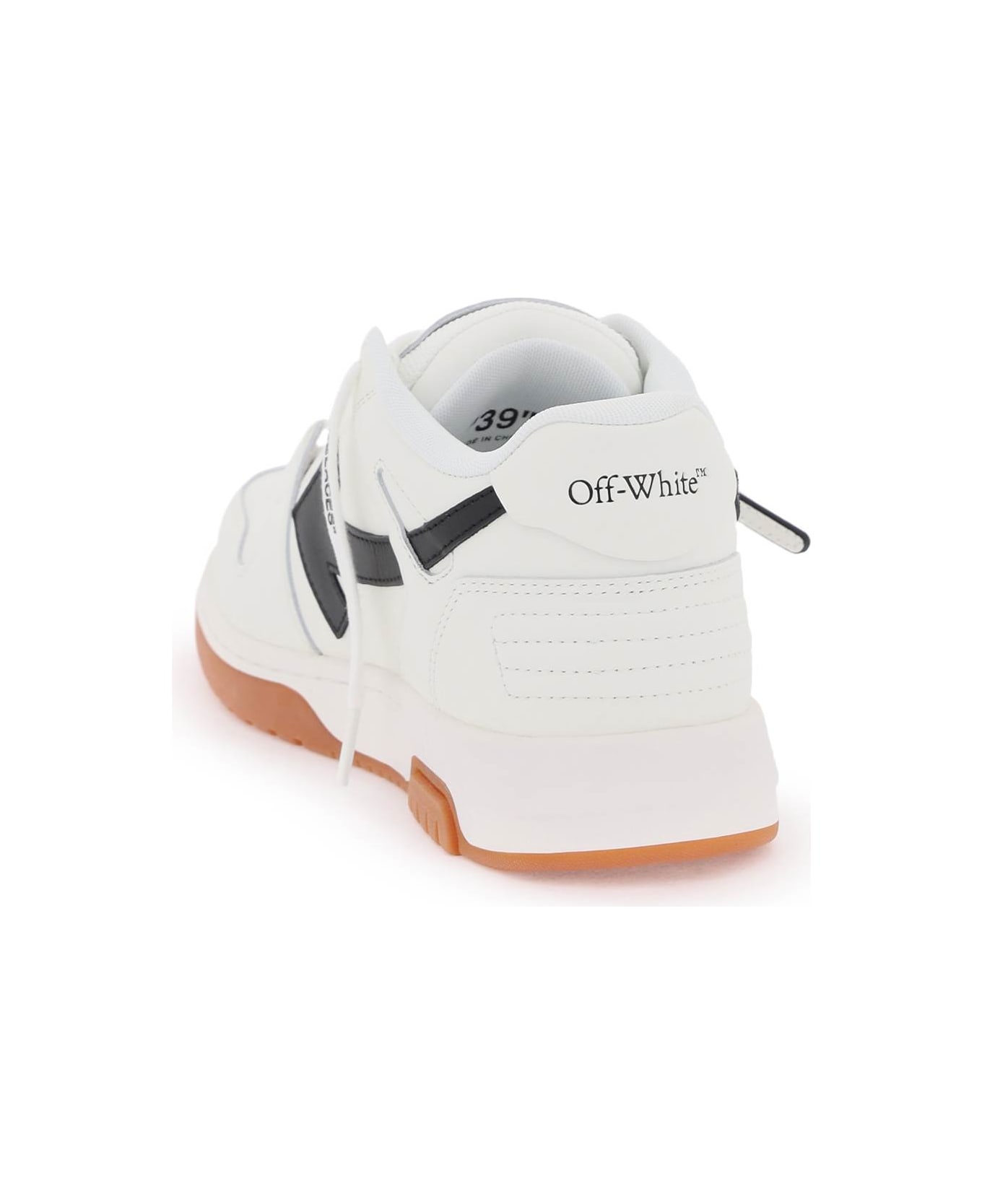 Off-White Out Of Office Calf Leather Sneakers - WHITE BLACK (Beige)