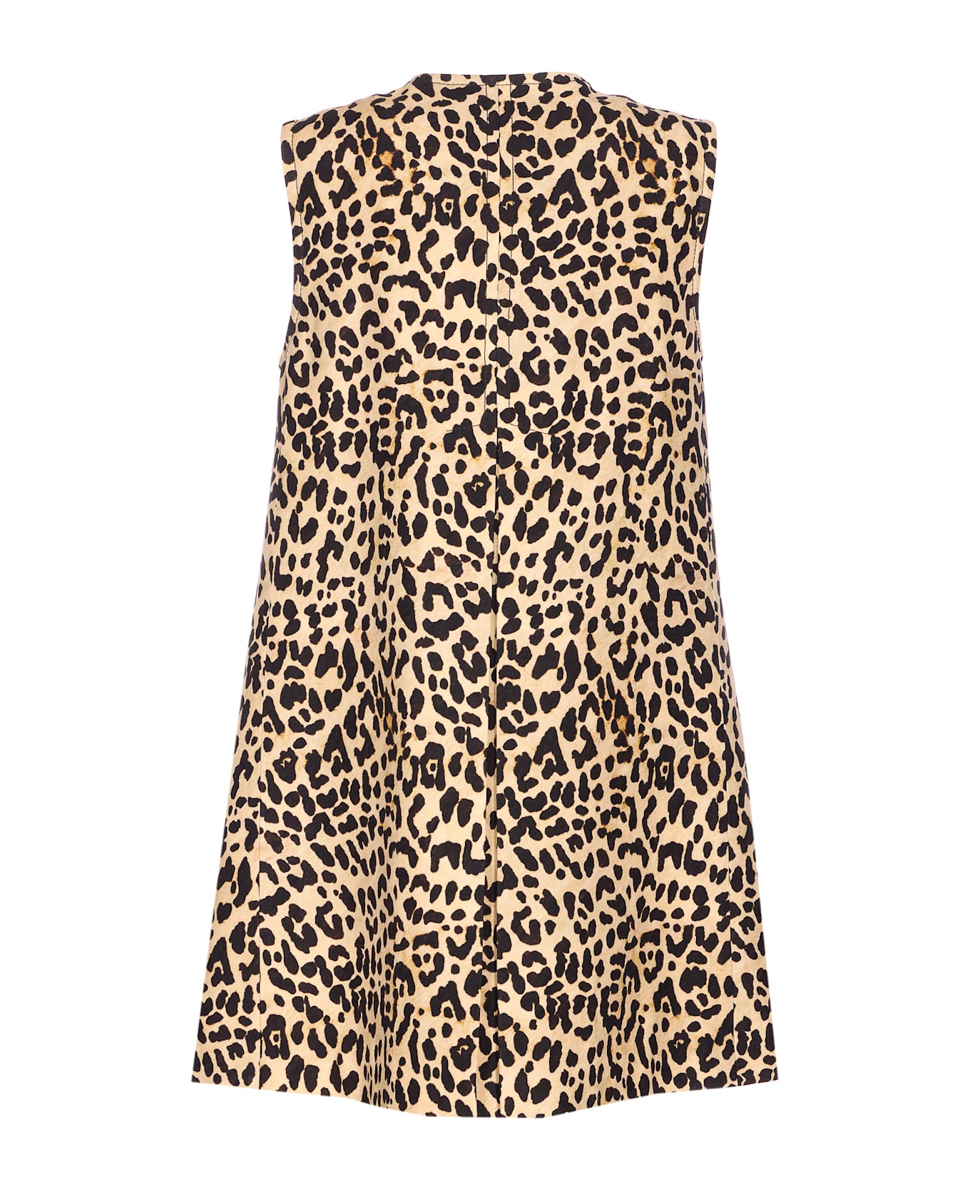 Valentino Garavani Crepe Couture Animalier Print Dress - Brown