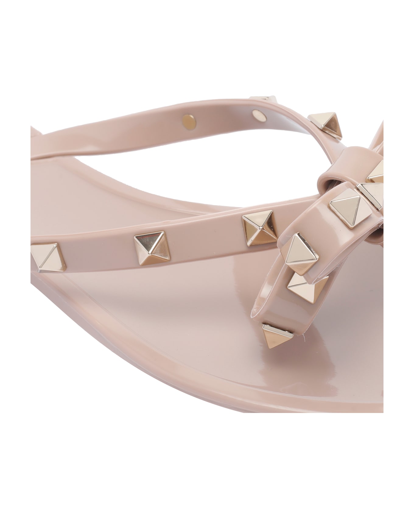 Valentino Garavani Rockstud Rubber Flip Flops - Pink