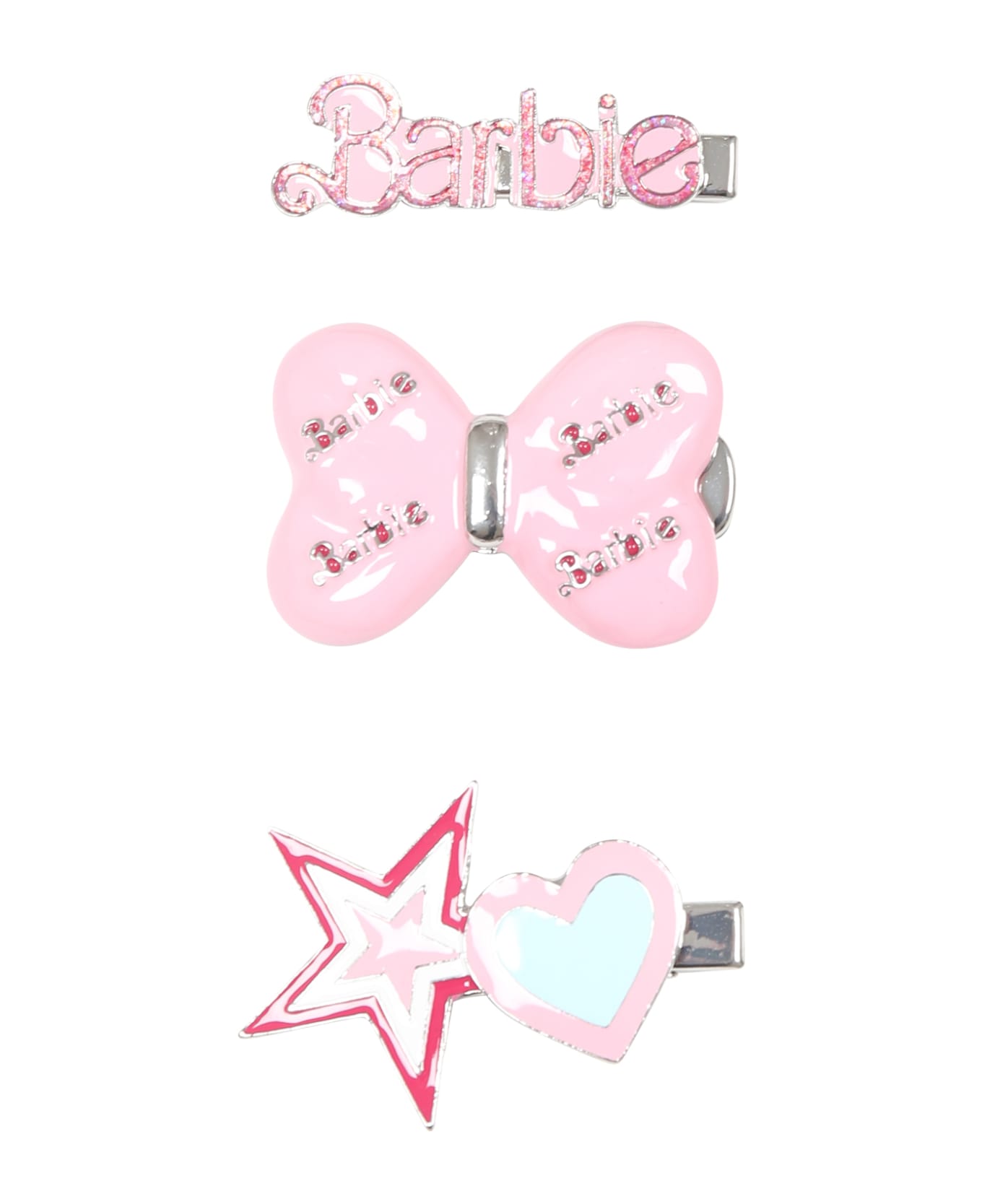 Monnalisa Pink Set For Girl With Bow And Star - Pink