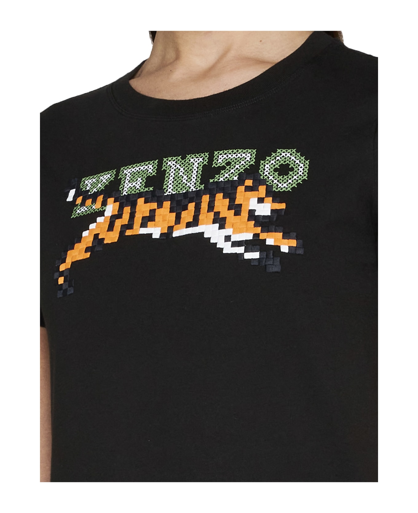 Kenzo Pixel Logo T-shirt - Black Tシャツ