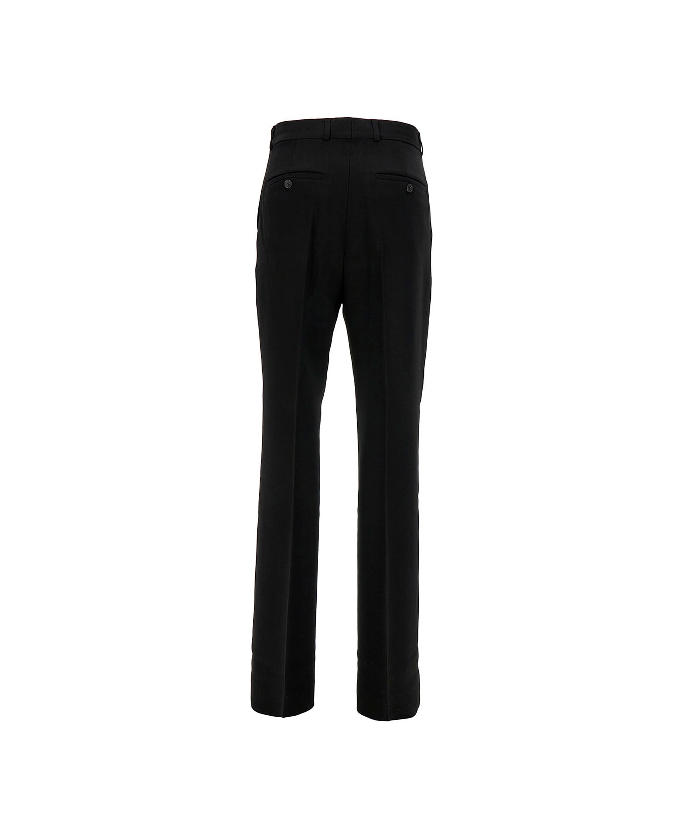 Totême Black Flared Tailored Pants In Viscose Blend Woman - Black