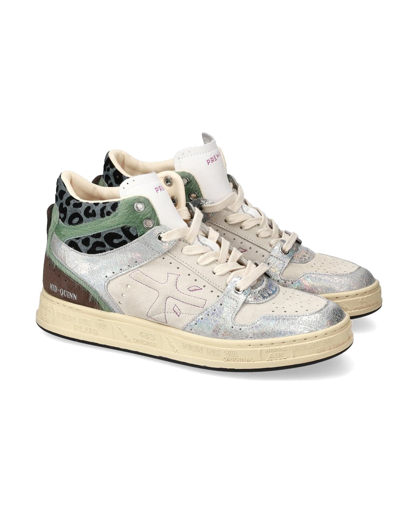 Premiata Sneaker Midquind 7060 Silver Women - BIANCO ARGENTO TIFFANY