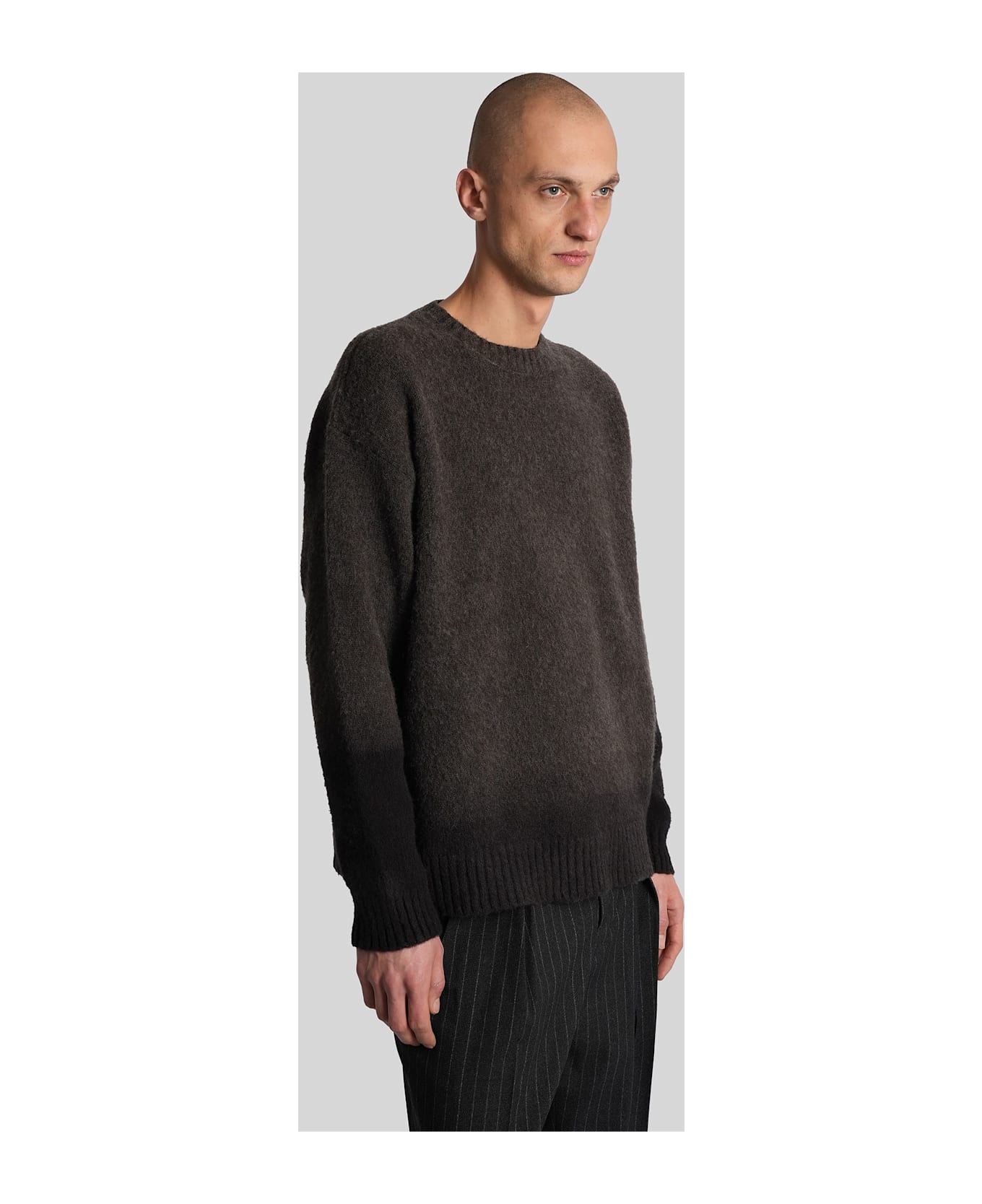 Paura Asia Knitwear In Brown Wool - brown