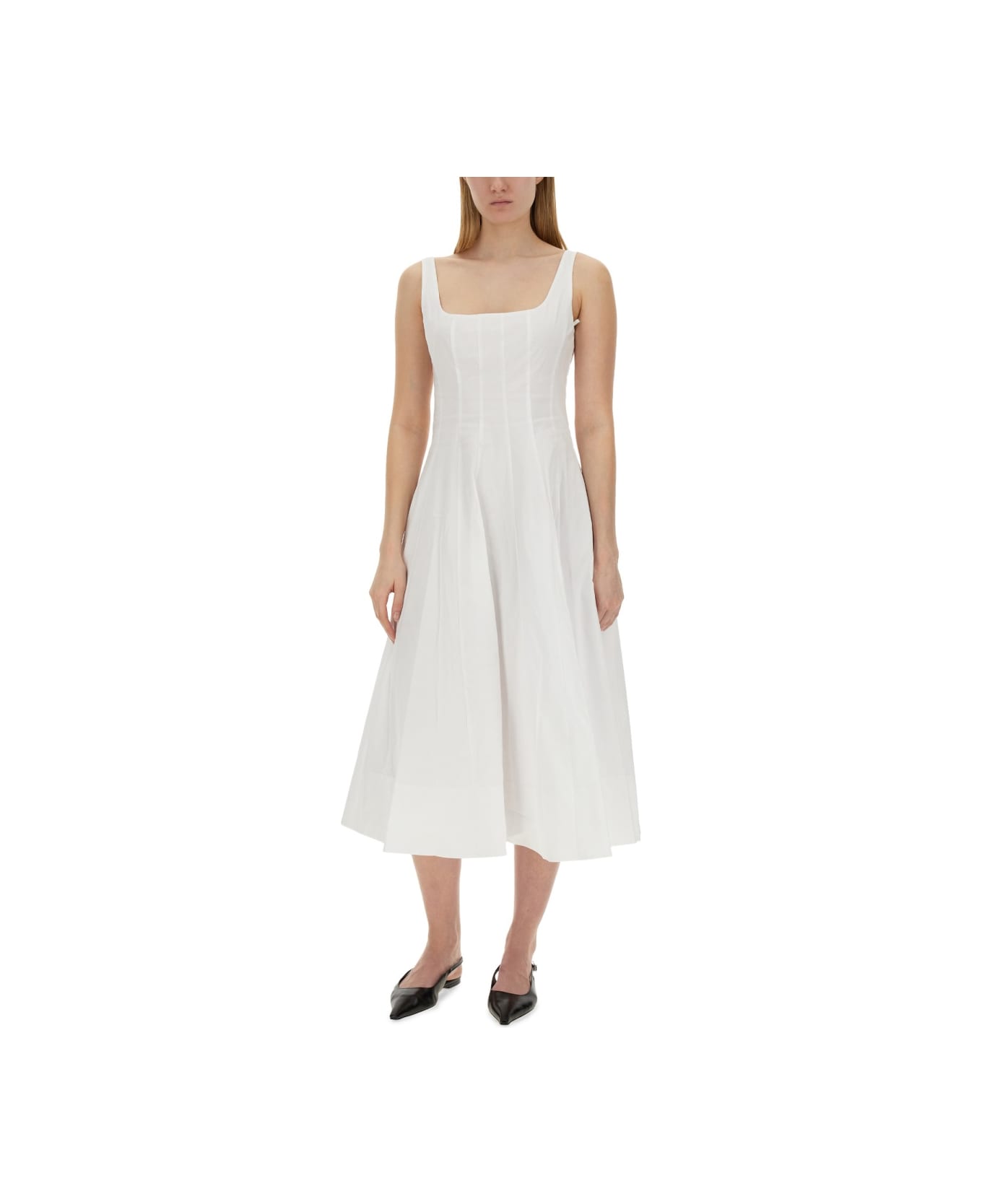 STAUD Wells Dress - WHITE