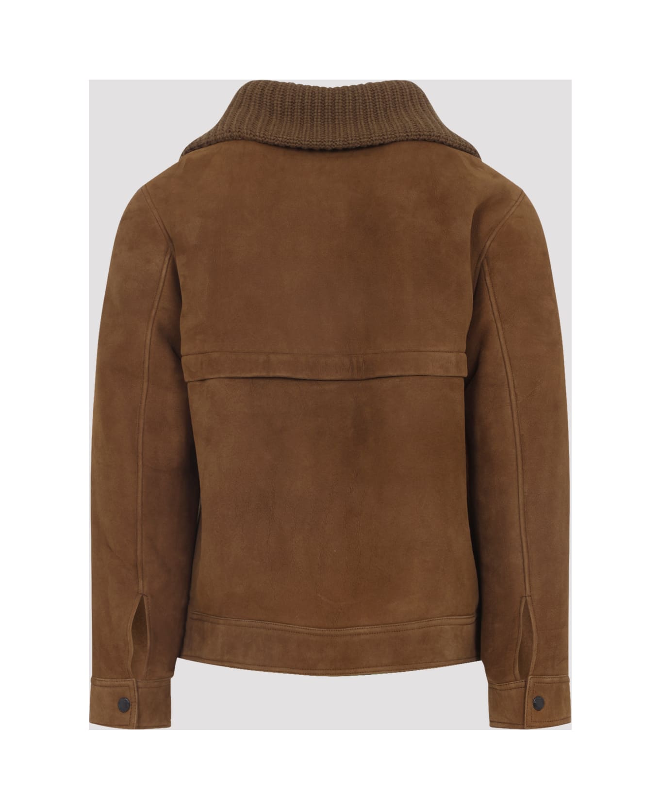 Yves Salomon Lamb Leather Jacket - Caramel Choco