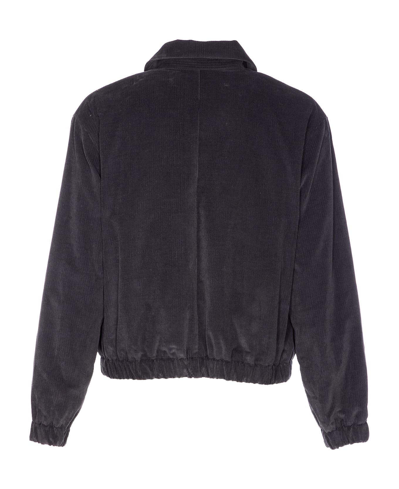 Ami Alexandre Mattiussi Ami De Coeur Velvet Jacket - CHARCOAL