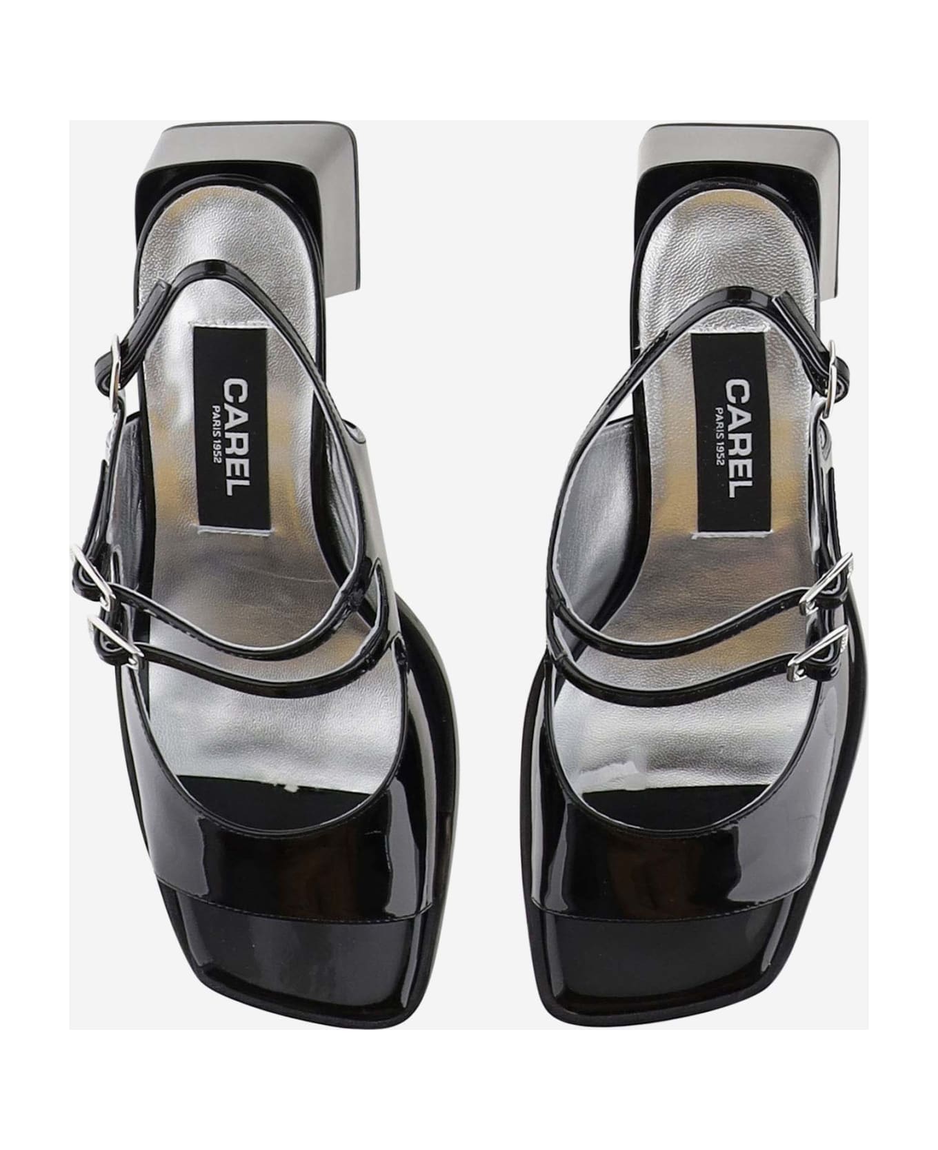 Carel Bercy Leather Sandals - Black サンダル