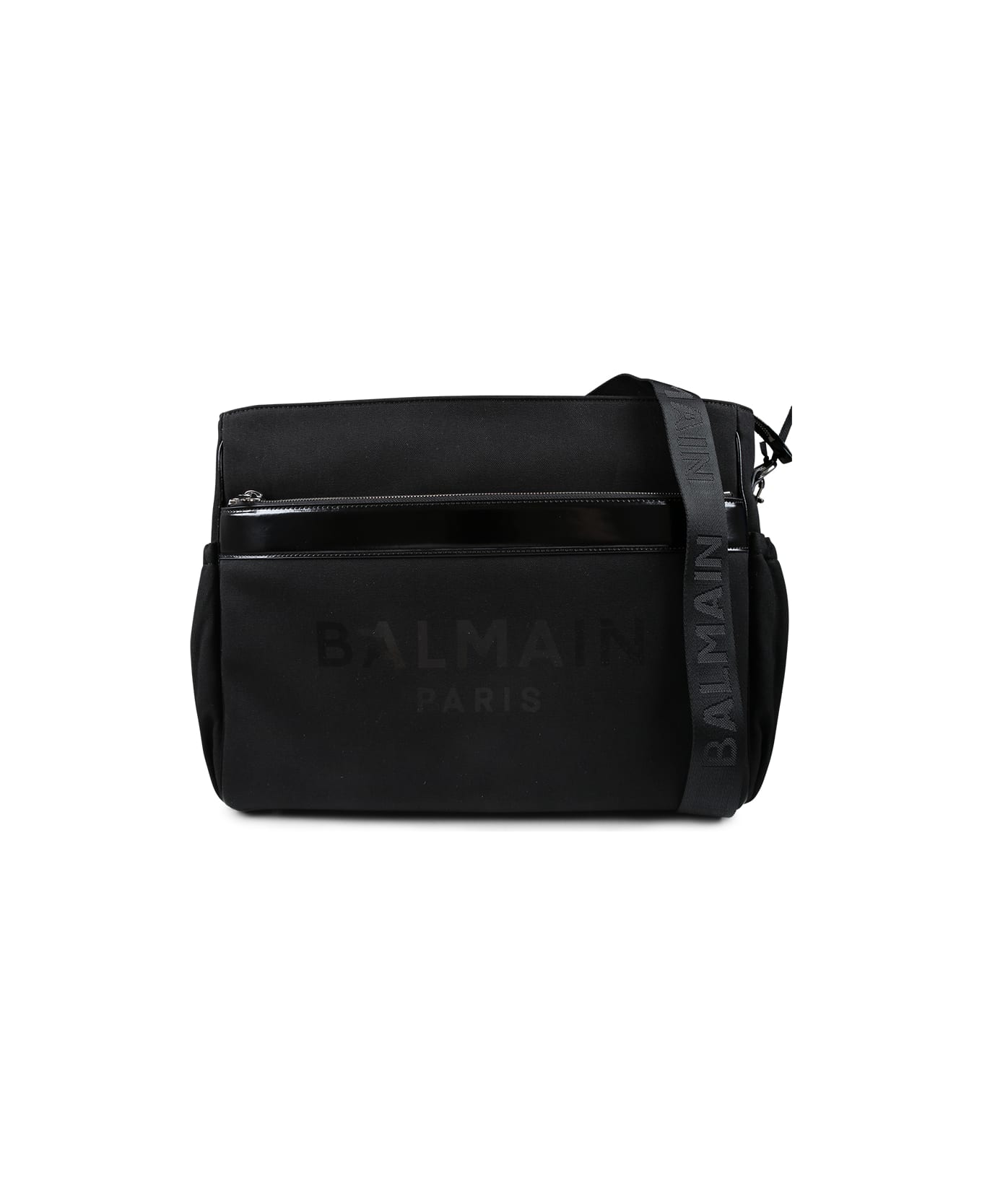 Balmain Black Changing Bag For Babykids With Logo - Black