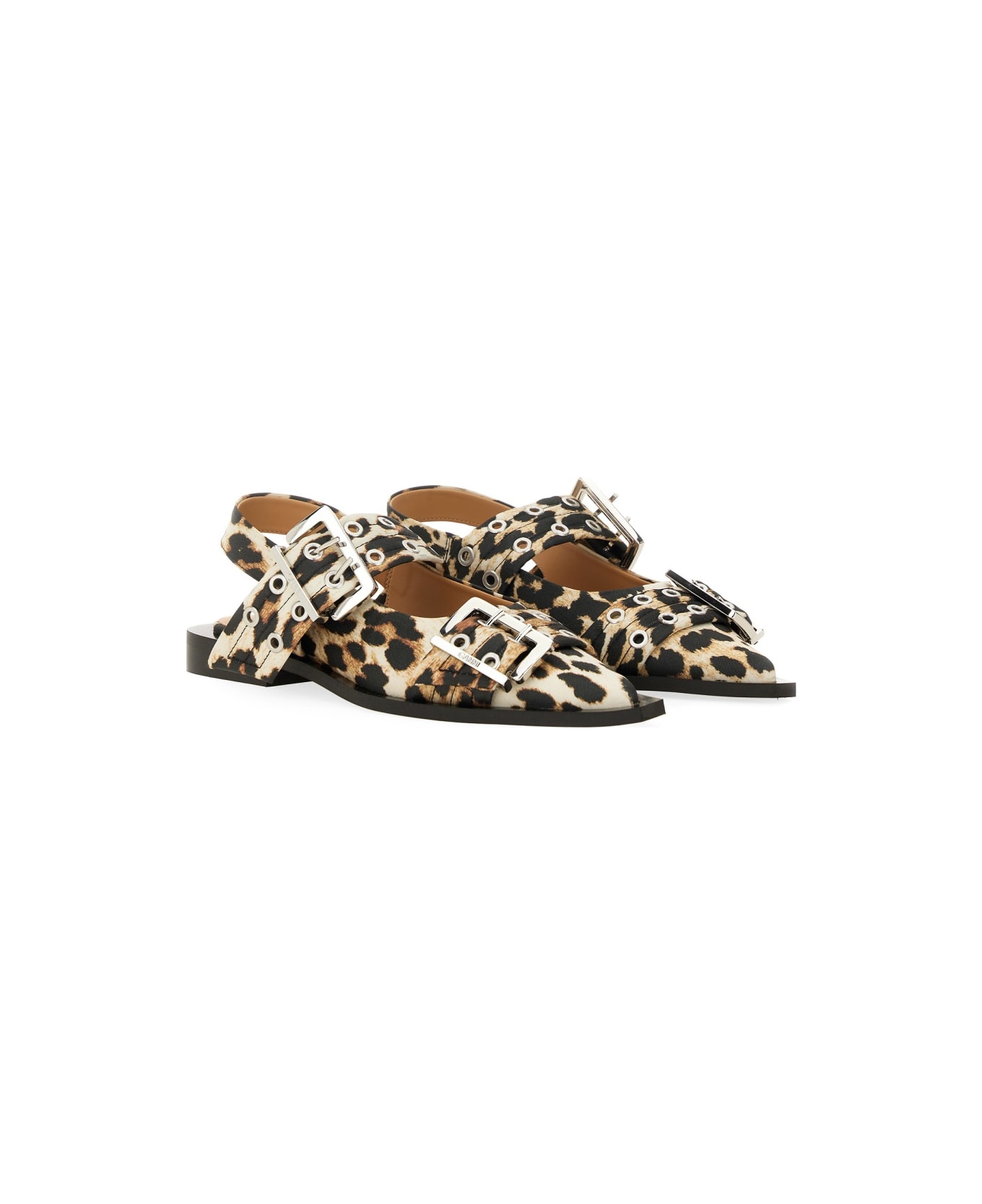Ganni Ballerina Con Fibbia - ANIMALIER