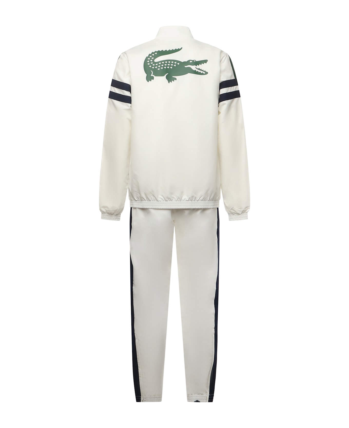 Lacoste Printed Tennis Tracksuit - White, Navy Blue, Green