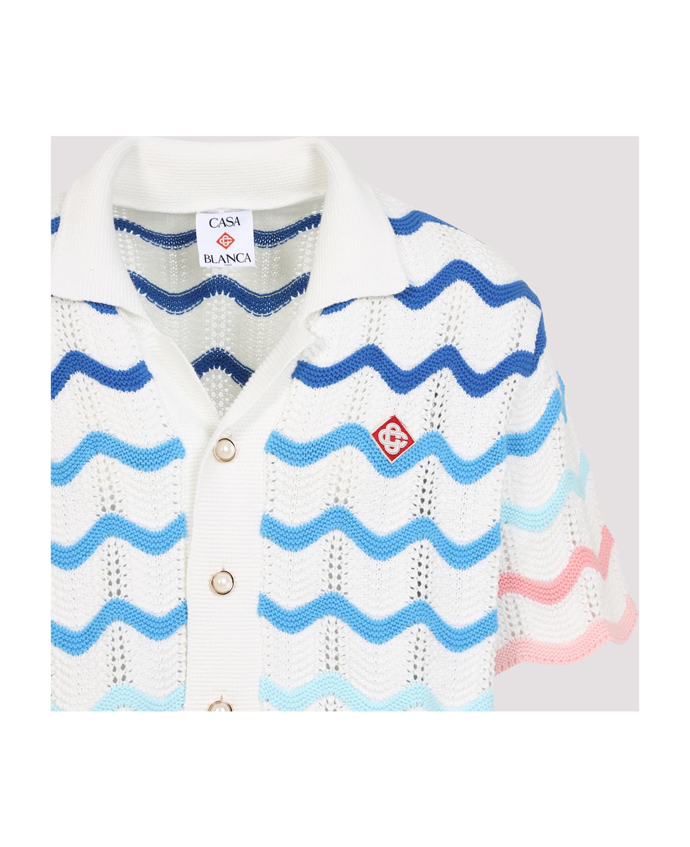 Casablanca Wave Knitted Shirt - Multi