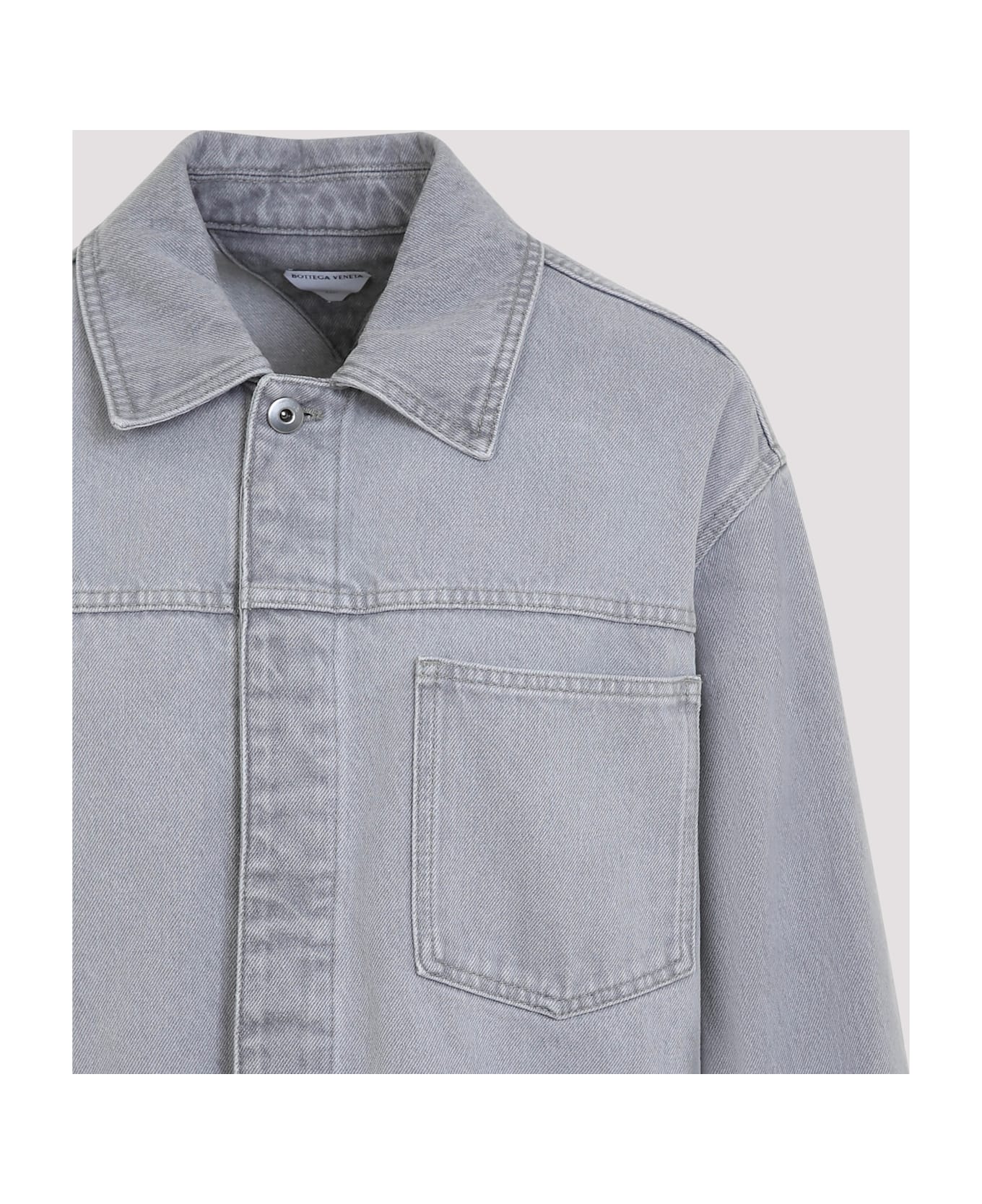 Bottega Veneta Washed Denim Jacket - Light Grey