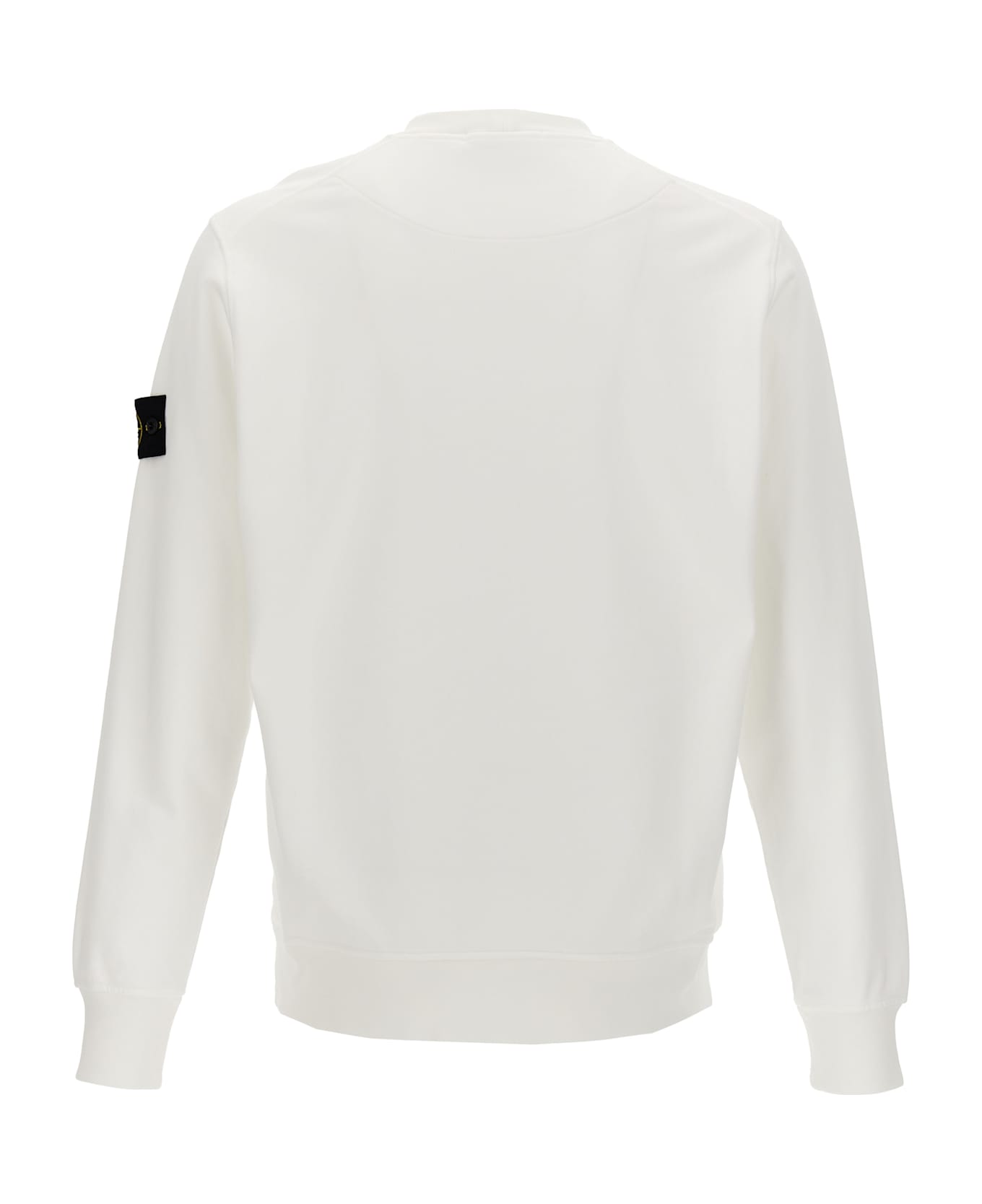 Stone Island Logo Badge Sweatshirt - White