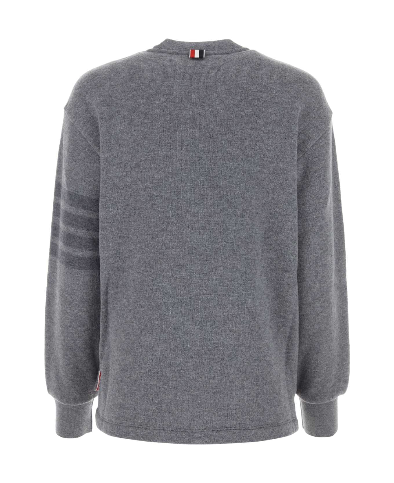 Thom Browne Grey Wool Sweatshirt - LTGREY