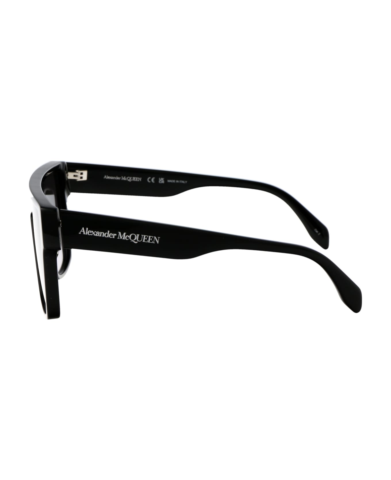 Alexander McQueen Eyewear Am0354s Sunglasses - 001 BLACK BLACK GREY サングラス