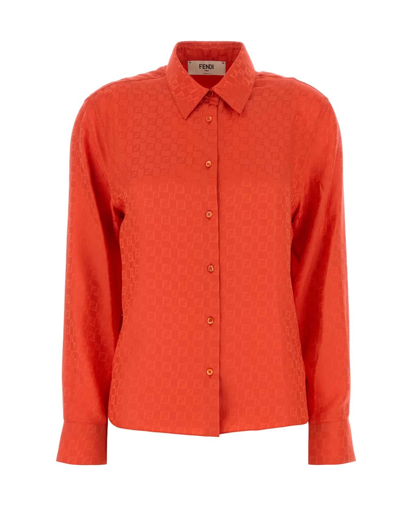 Fendi Colar Jacquard Shirt - BITTER-25