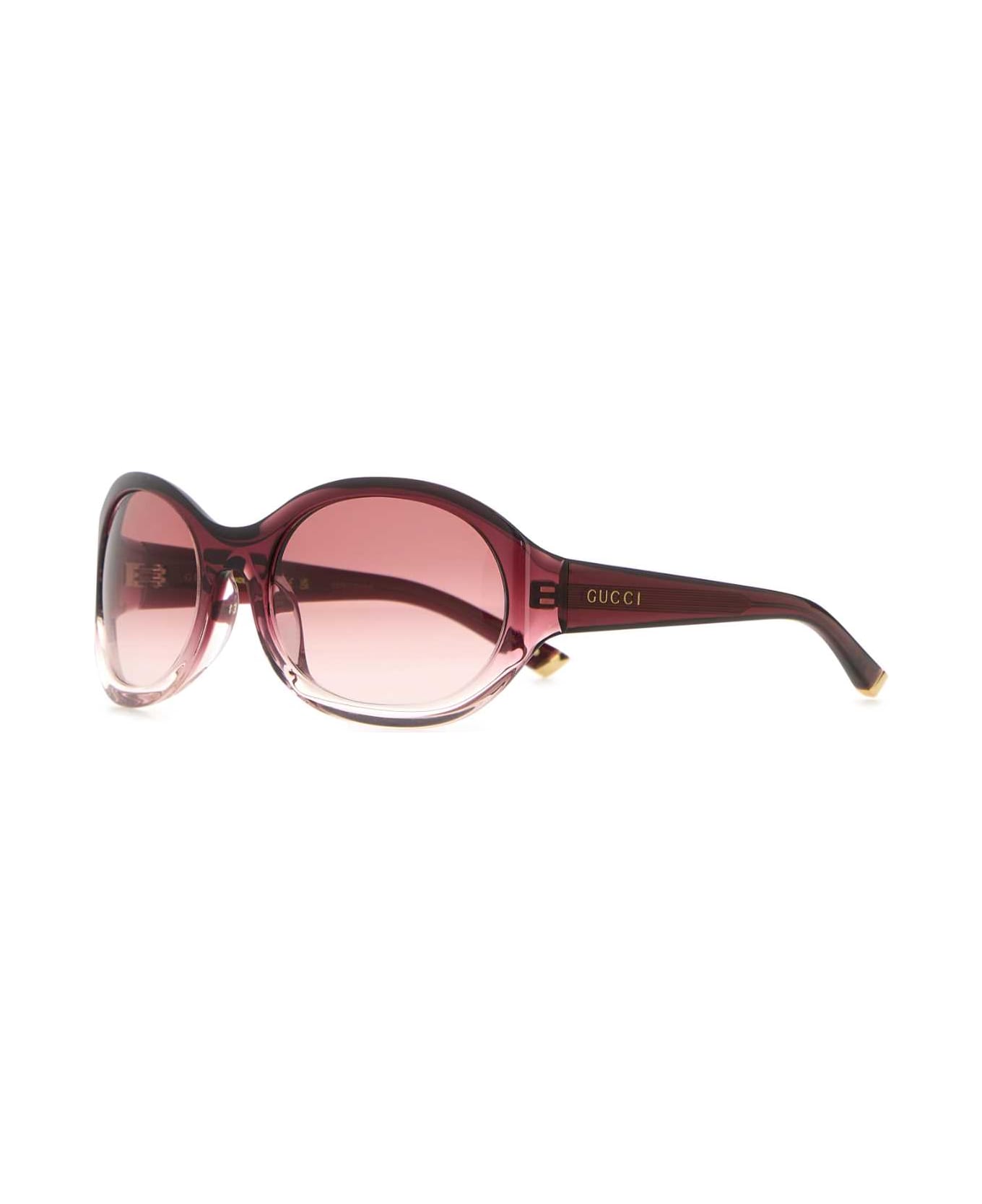 Gucci Burgundy Acetate Sunglasses - REDBURGUNDYRED