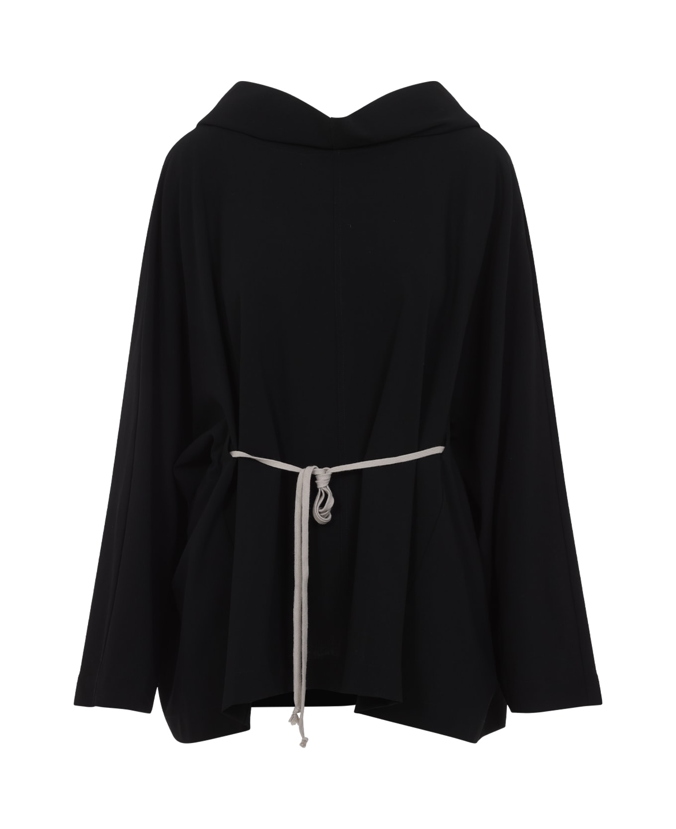 Rick Owens Hooded Tunic Mini Dress - Black