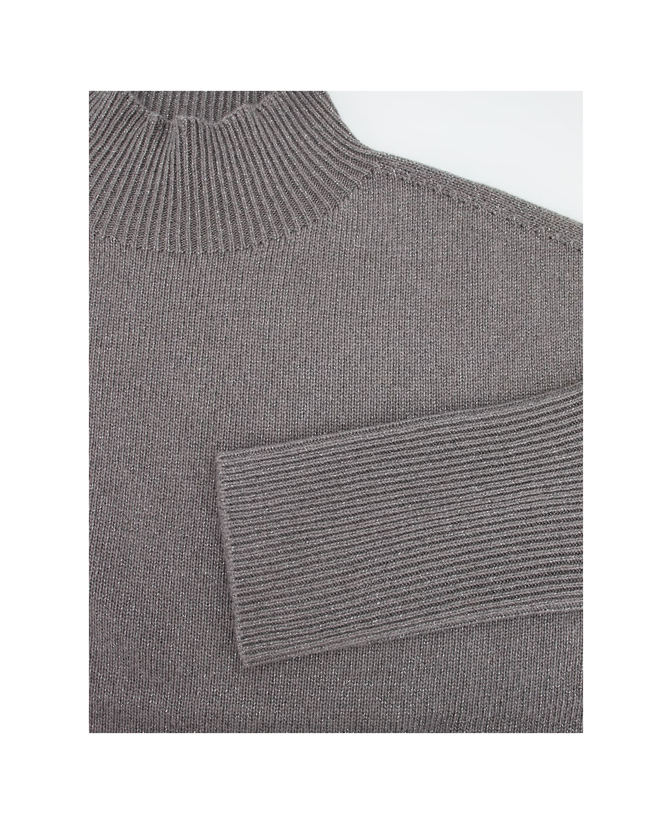 Le Tricot Perugia Sweater - TAUPE/GREY LX