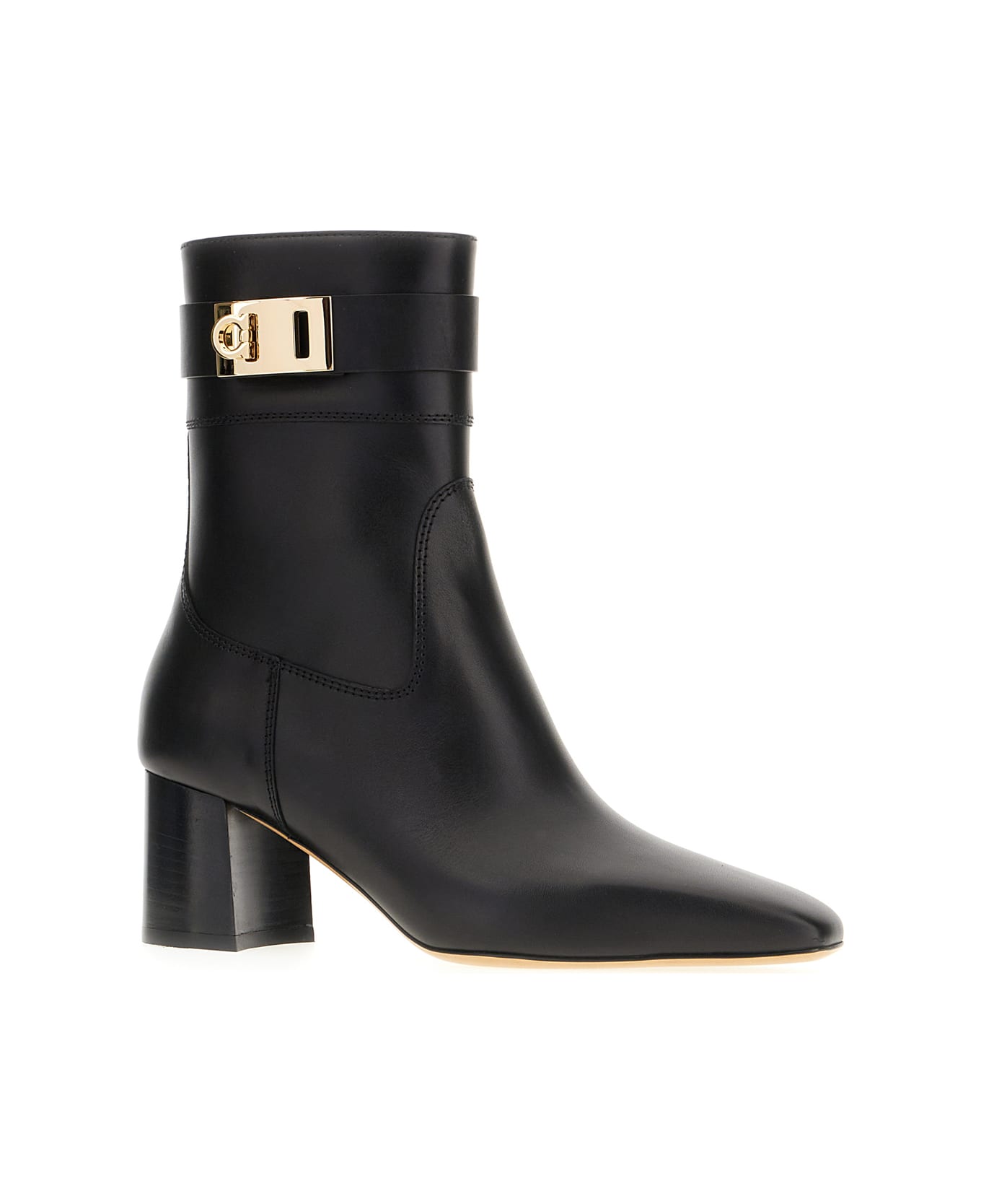 Ferragamo Black Leather Boots - Nero