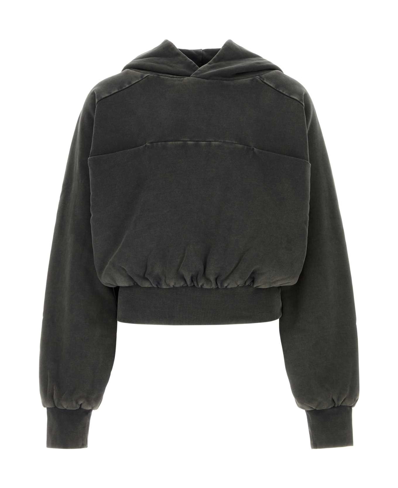 Entire Studios Charcoal Cotton Sweatshirt - WASHEDBLK