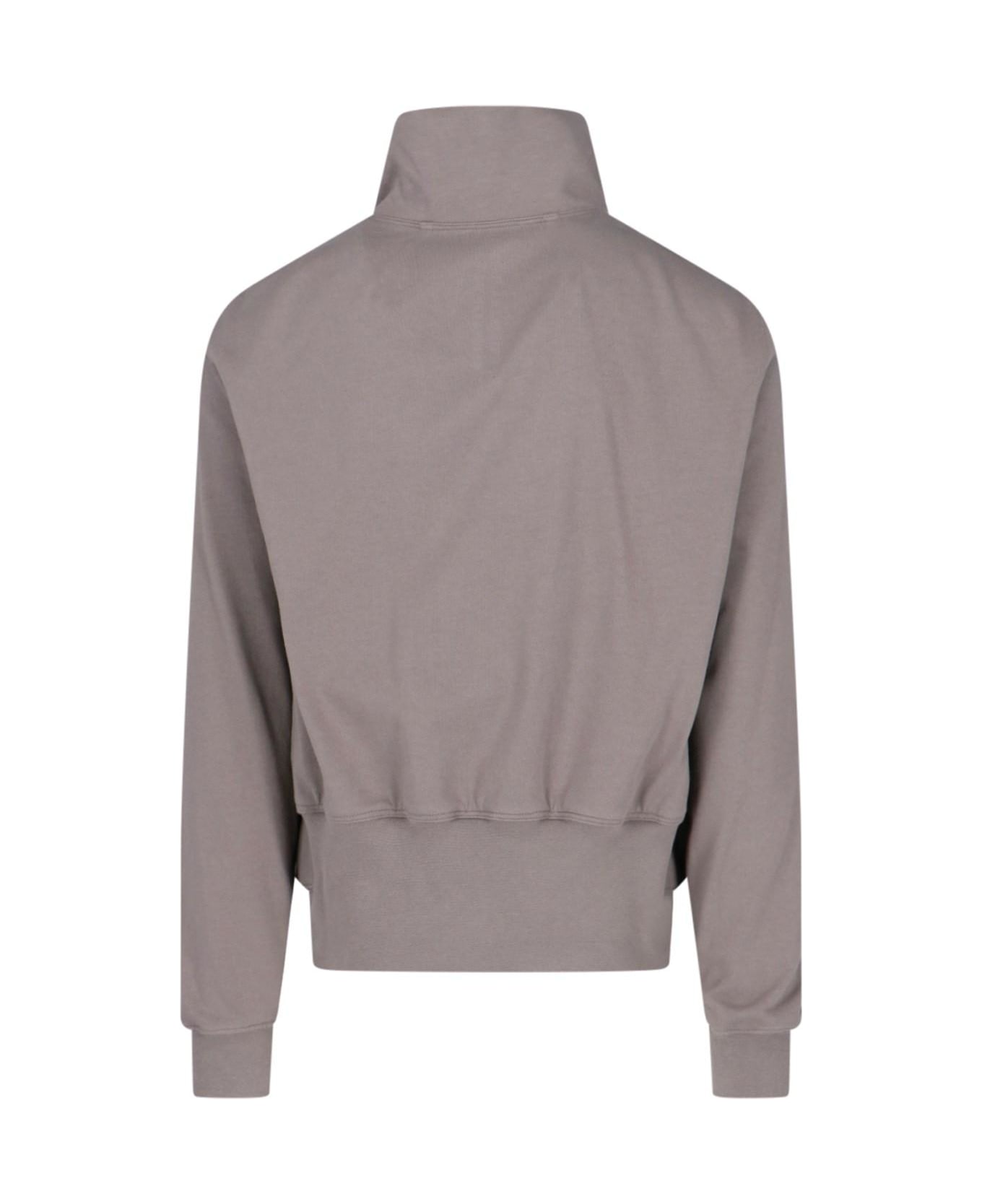 Rick Owens Asymmetrical Zip Sweatshirt - Dust