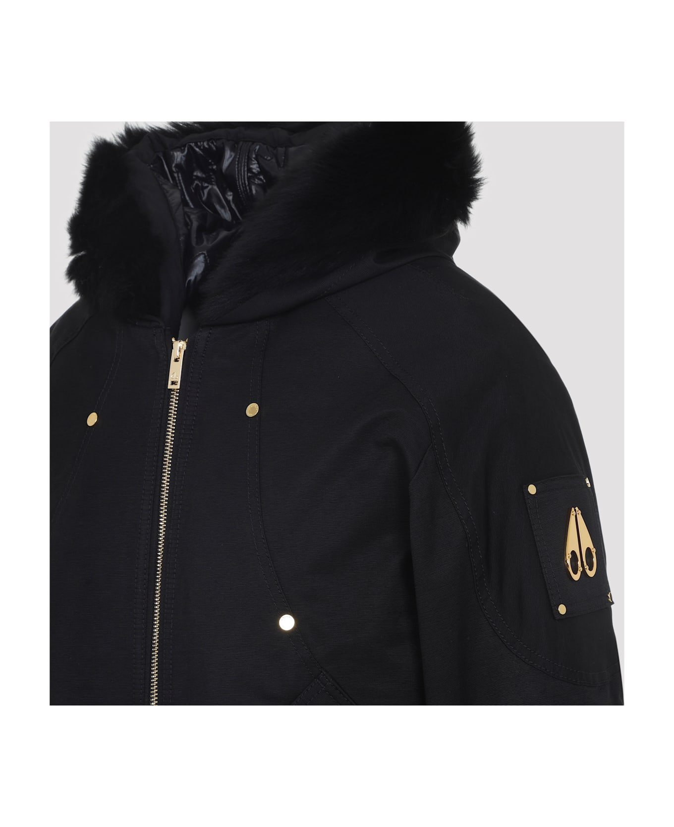 Moose Knuckles Logan Sh Gold Bomber - Blk W Blk