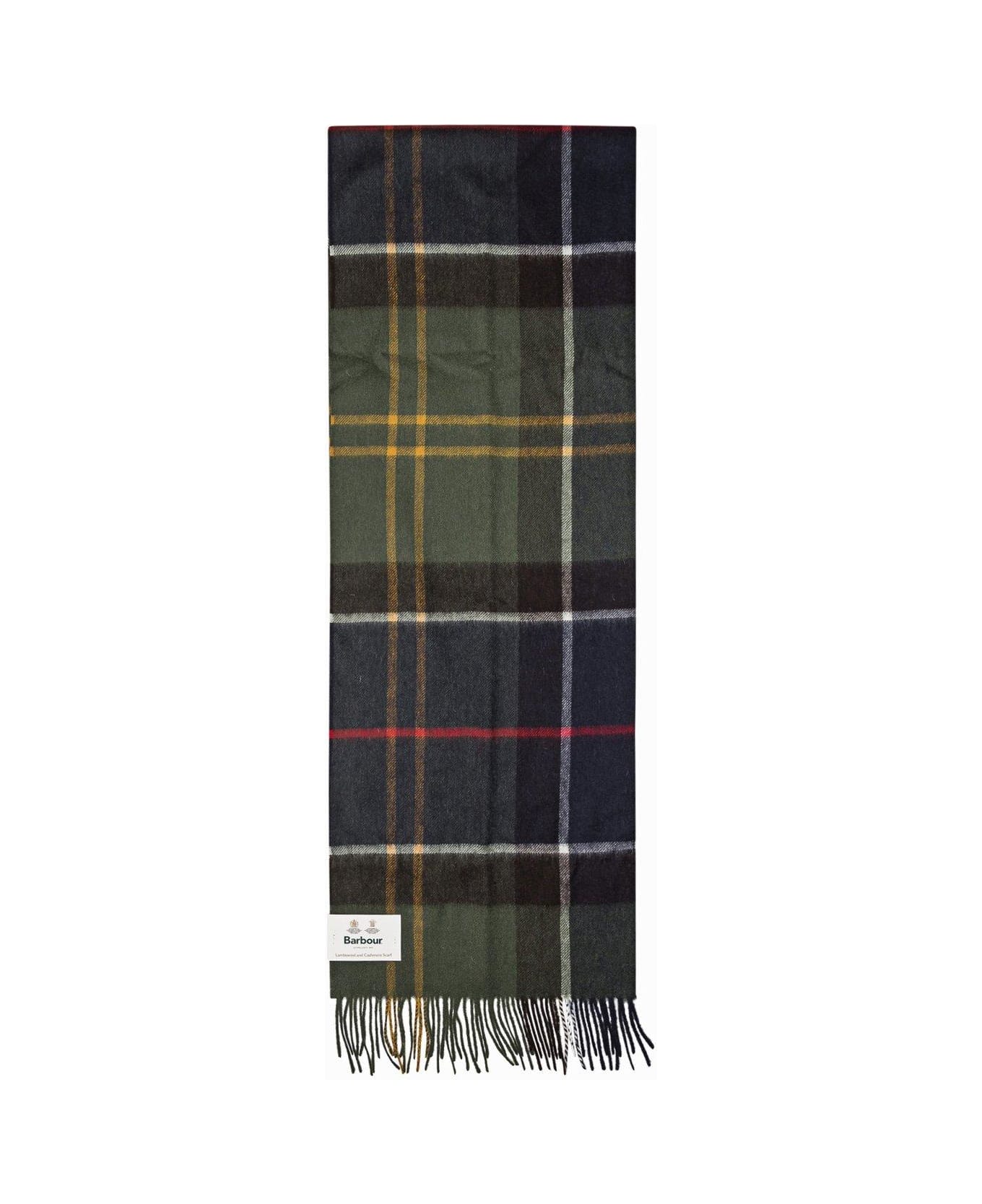Barbour Checked Fringed Scarf - Tartan
