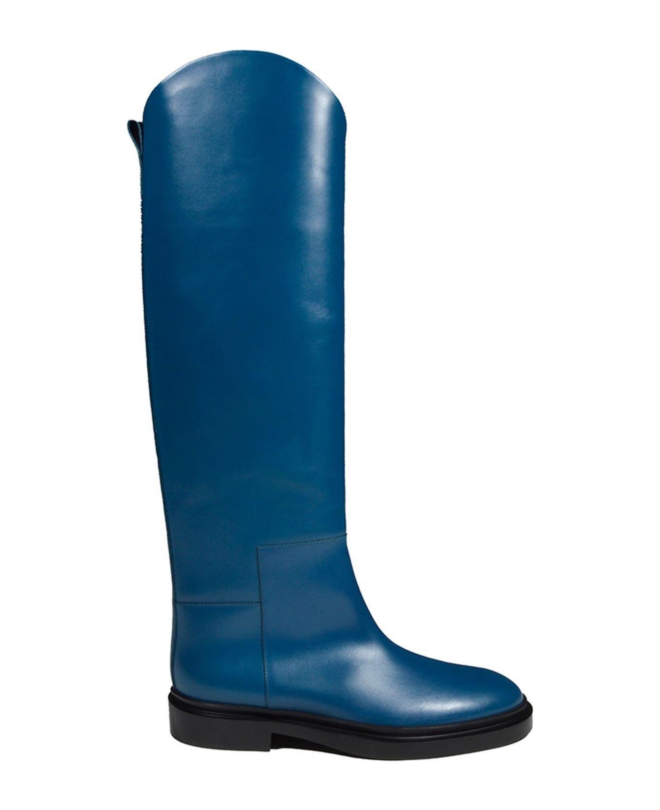 Jil Sander Almond-toe Knee-length Boots - Blu
