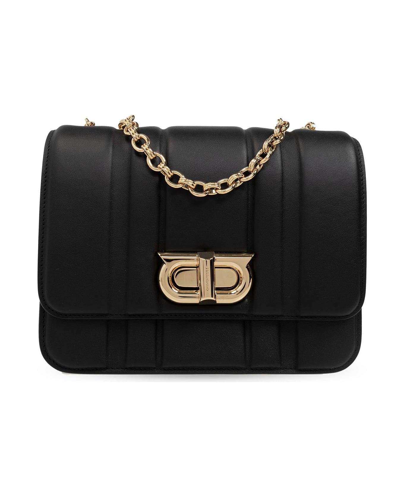 Ferragamo Leather Shoulder Bag - NERO