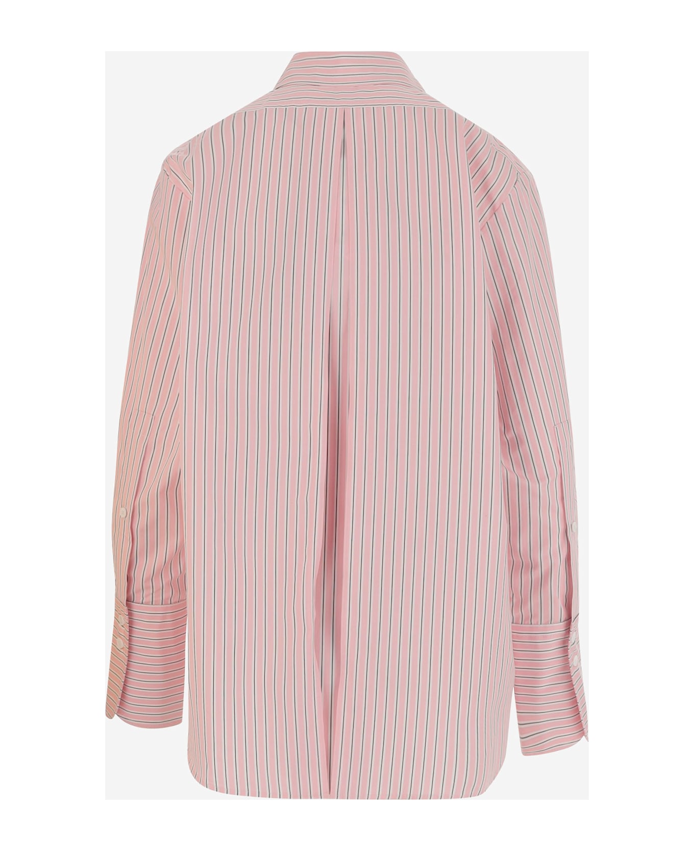 Patou Cotton Shirt With Striped Pattern - Pink