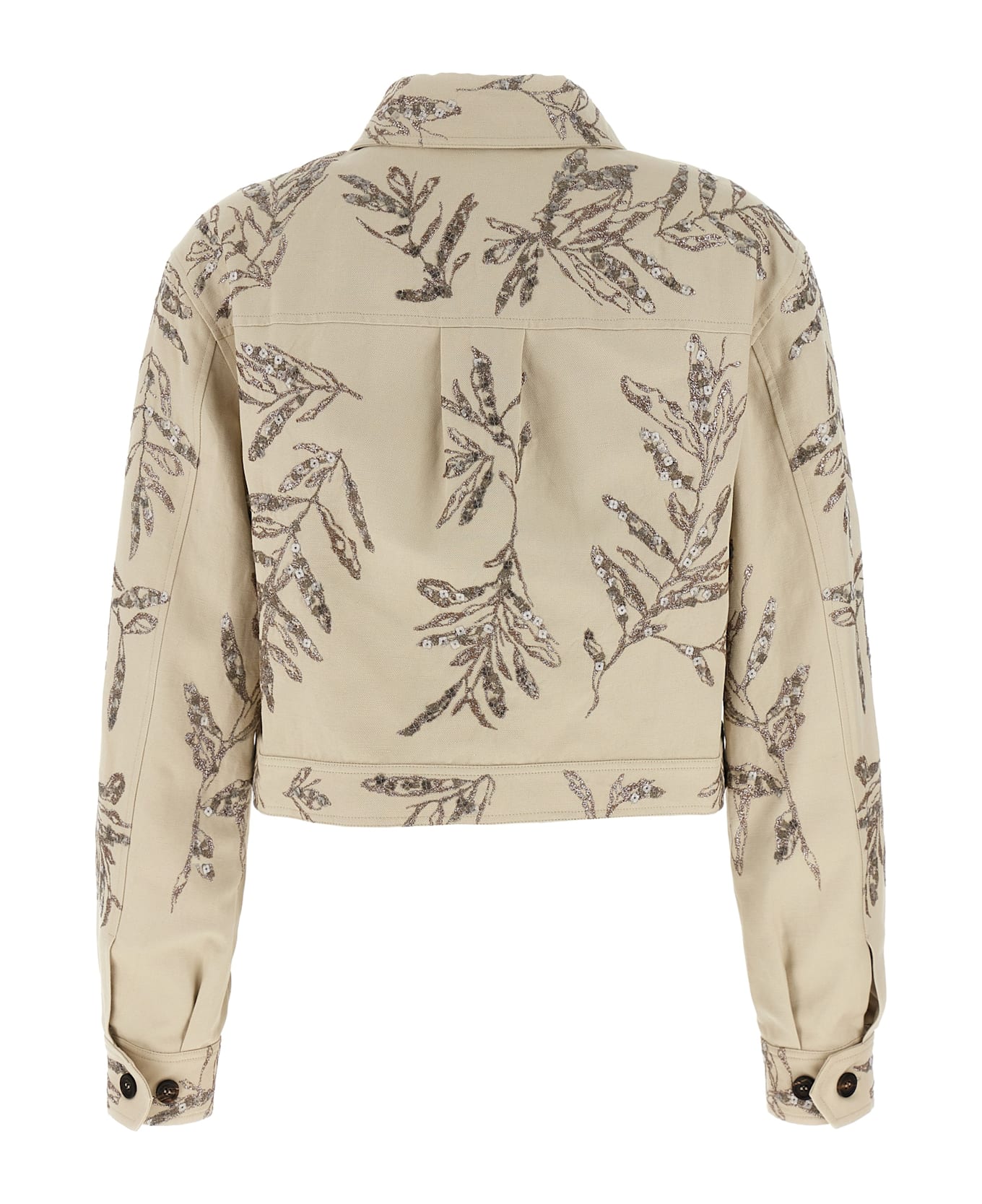 Brunello Cucinelli Embroidered Jacket - Beige
