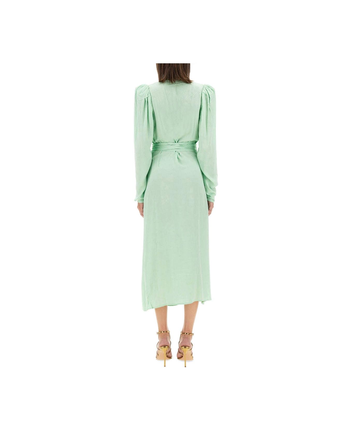 Rotate by Birger Christensen Midi Dress - GREEN