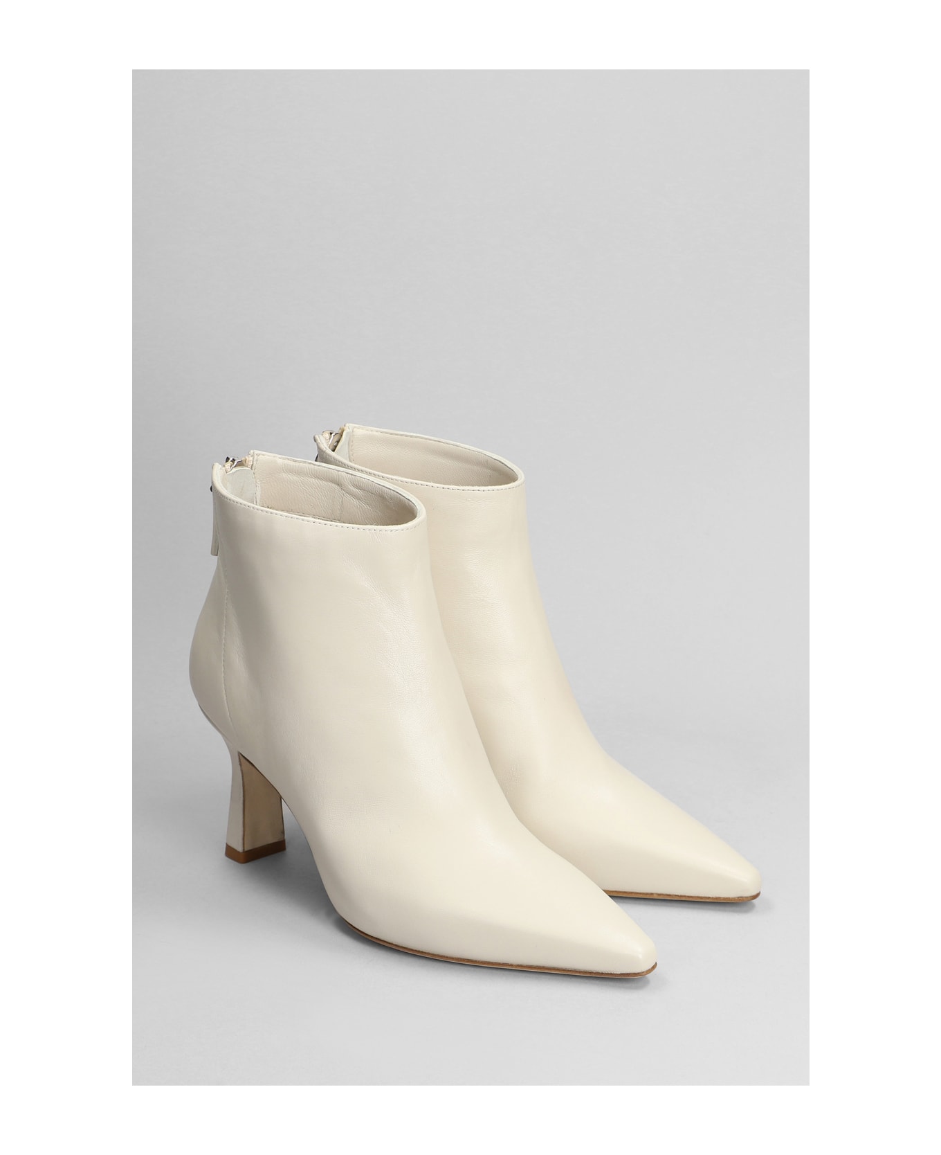 The Seller High Heels Ankle Boots In Beige Leather - beige