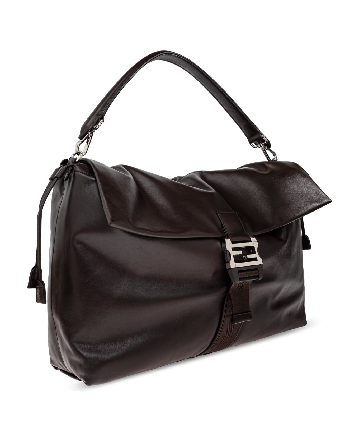 Fendi 'flux Maxi Messenger' Shoulder Bag - A Chocolate Palladio