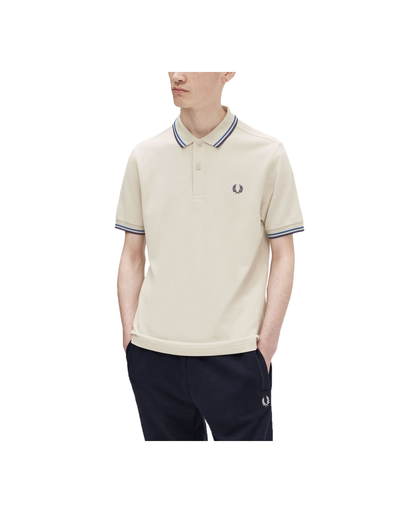 Fred Perry Polo With Logo - IVORY